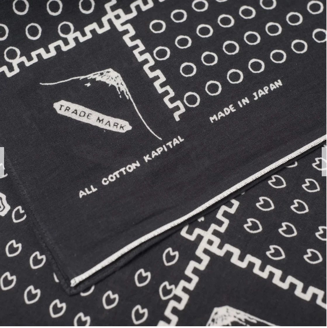 Kapital Kountry Mt. Fuji Bandana Kourtney "Rat band" blue JAPAN Size ONE SIZE - 2 Thumbnail