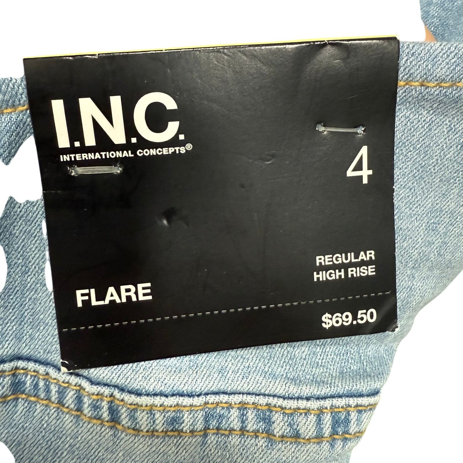 Macys INC International Concepts Jeans sz 4 Hi Rise Flare NEW G615 Size 27" / US 4 / IT 40 - 4 Thumbnail