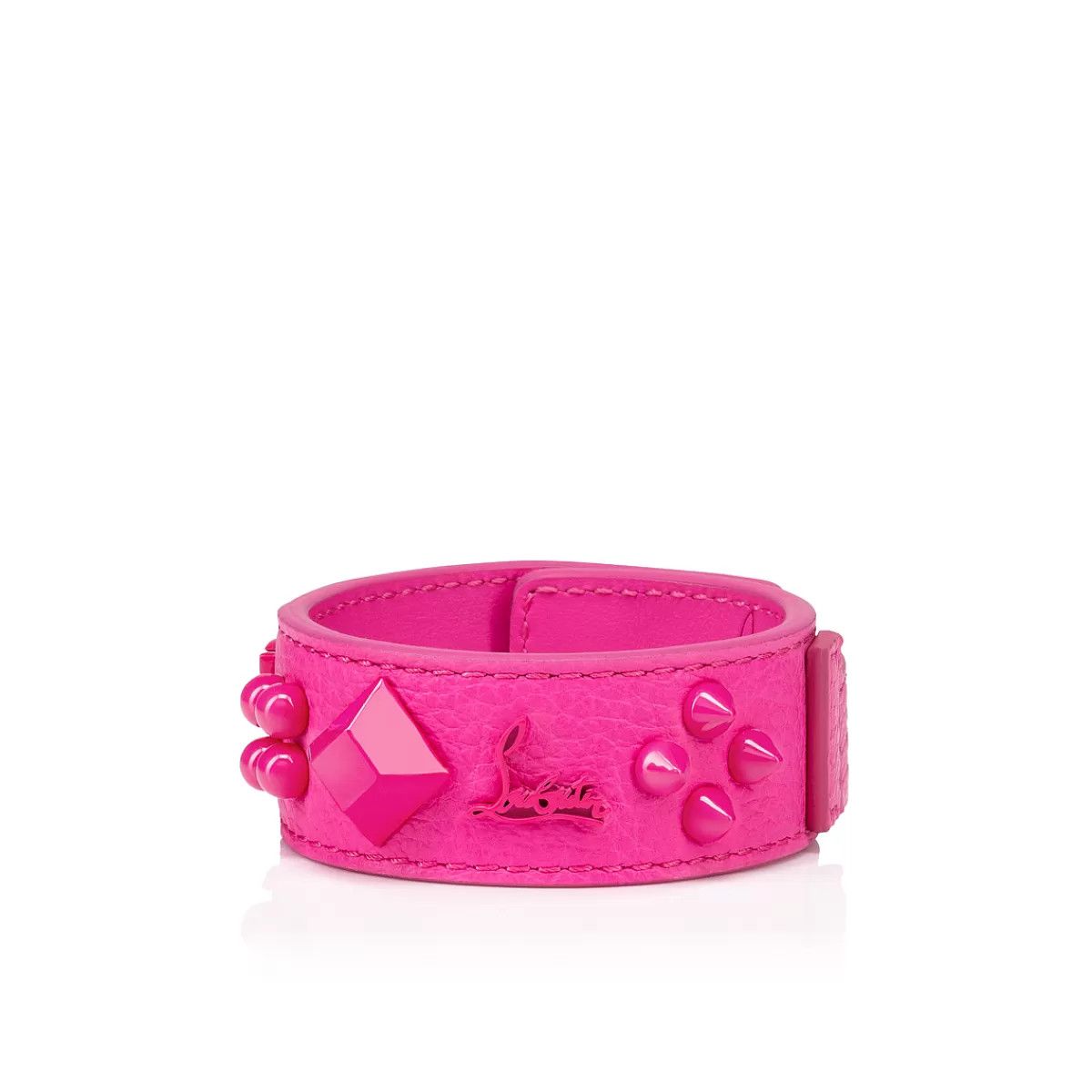 Christian Louboutin o1s1wg111024 Size: OS / Leather Bracelet in Pink Size ONE SIZE - 1 Thumbnail