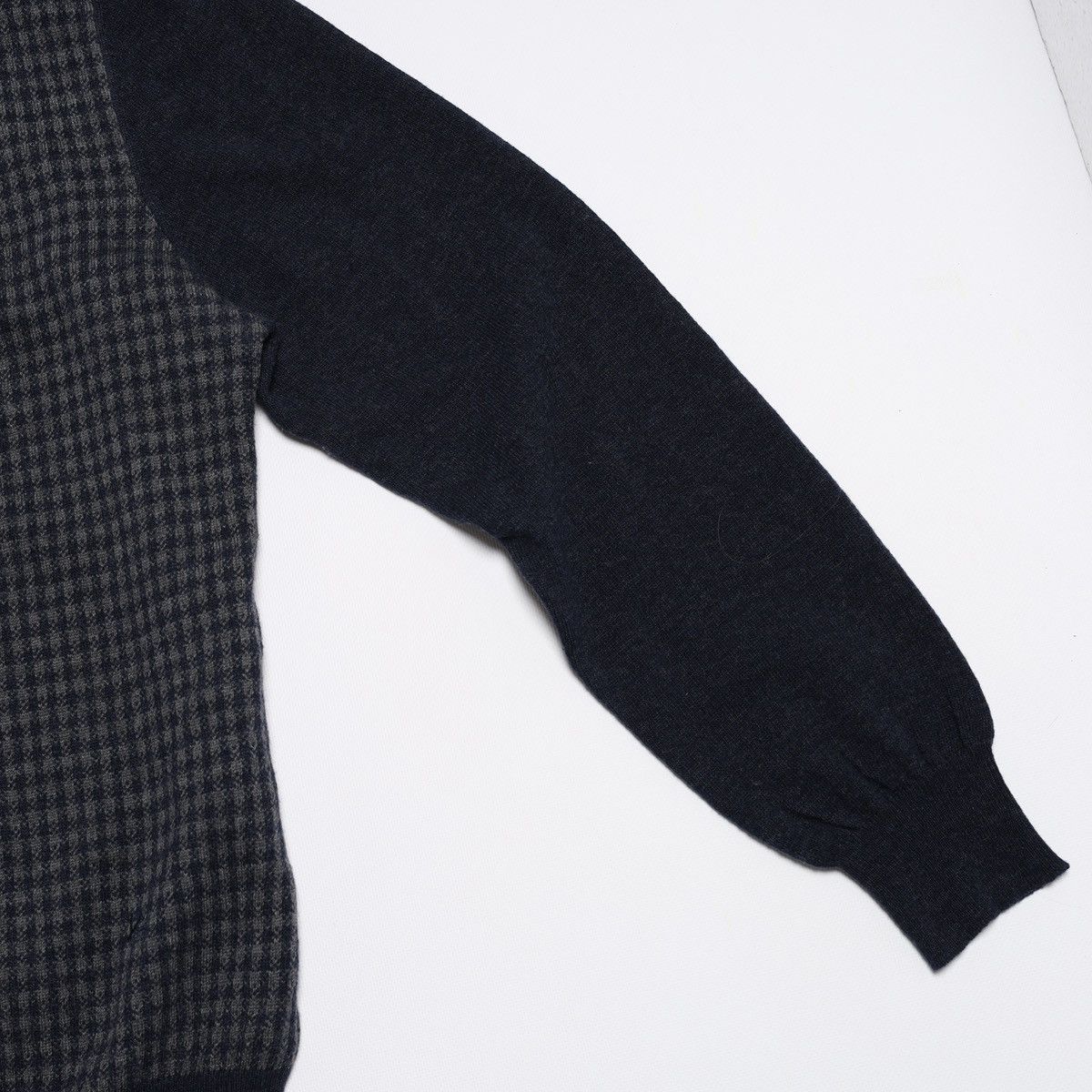 Isaia Isaia Napoli Wool Cashmere Plaid Check Navy Cardigan Sweater Size US XL / EU 56 / 4 - 8 Thumbnail