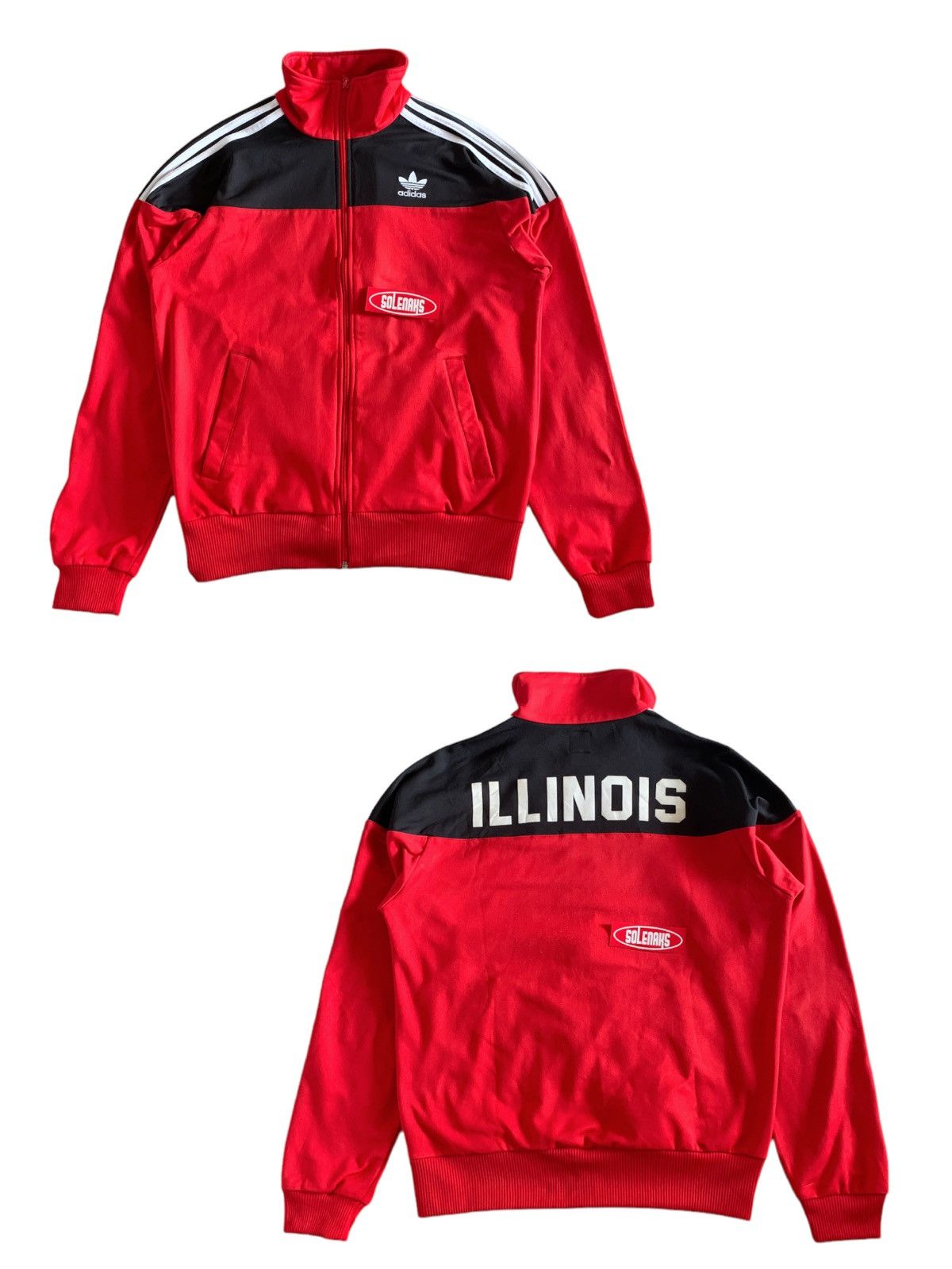 Adidas Archival Clothing Streetwear Adidas Illinois State series USA tracksuit top rare Grailed