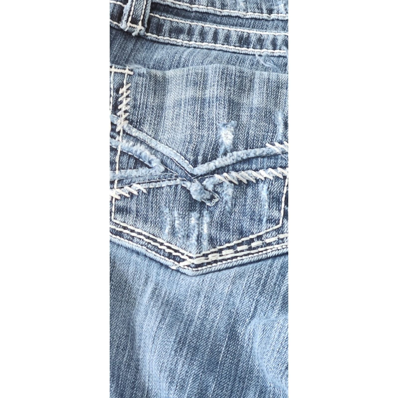 Vintage VINTAGE? No. BKE Jeans Womens 28x31.5 Blue Stella Bootcut Flare Stitch Dist Medium Wash Denim - Buckle Bke Stella Jeans Women 28 Regular Denim Size 28" / US 6 / IT 42 - 4 Thumbnail