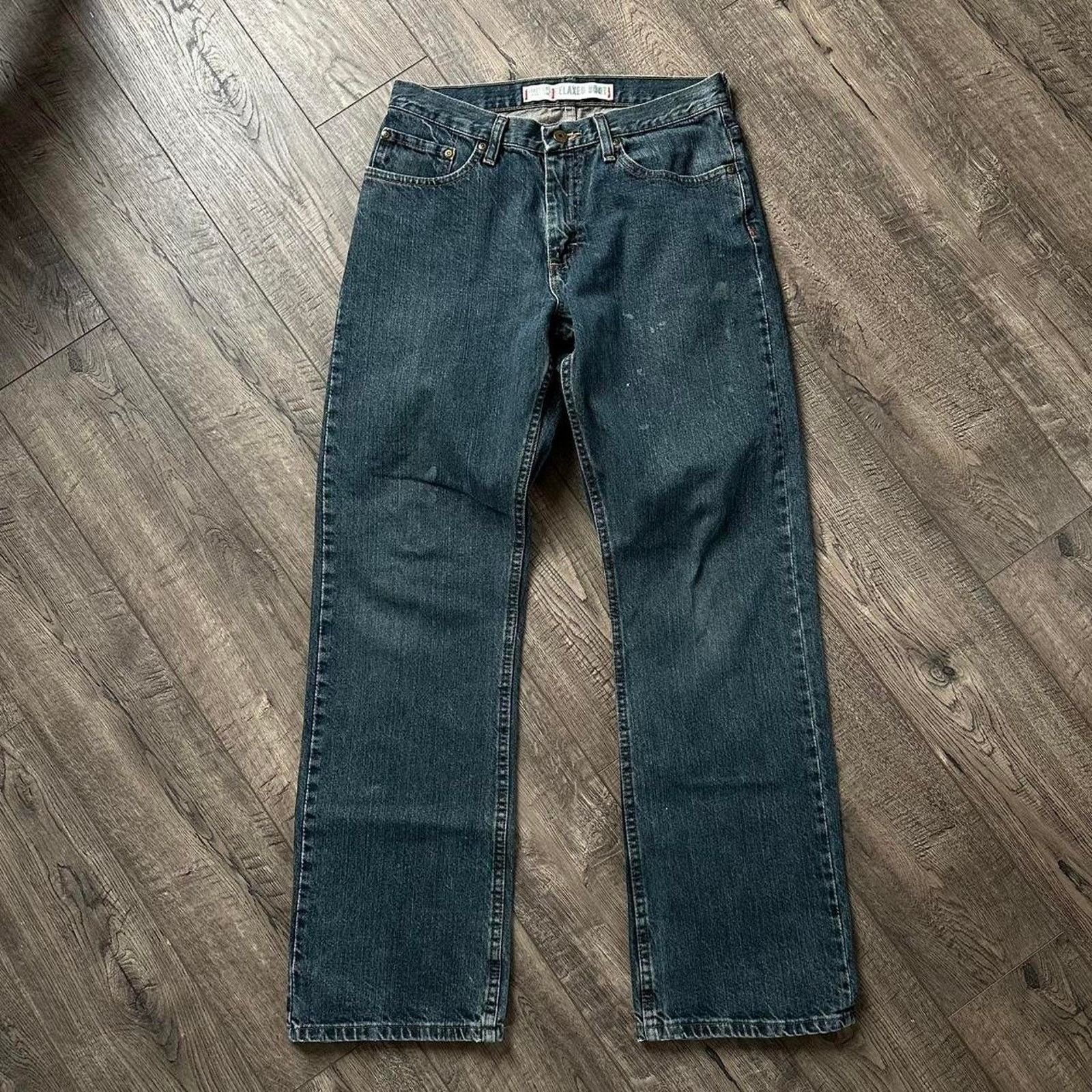 Vintage Vintage y2k 00s Blue Indigo Relaxed Straight Boot Denim Jean Size US 30 / EU 46 - 4 Thumbnail