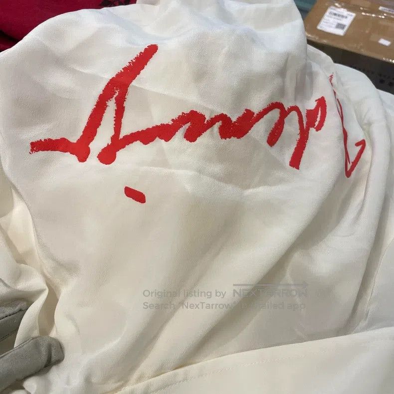 Balenciaga Balenciaga Red Logo Silk Shirt Size 36 Size XS / US 0-2 / IT 36-38 - 4 Thumbnail