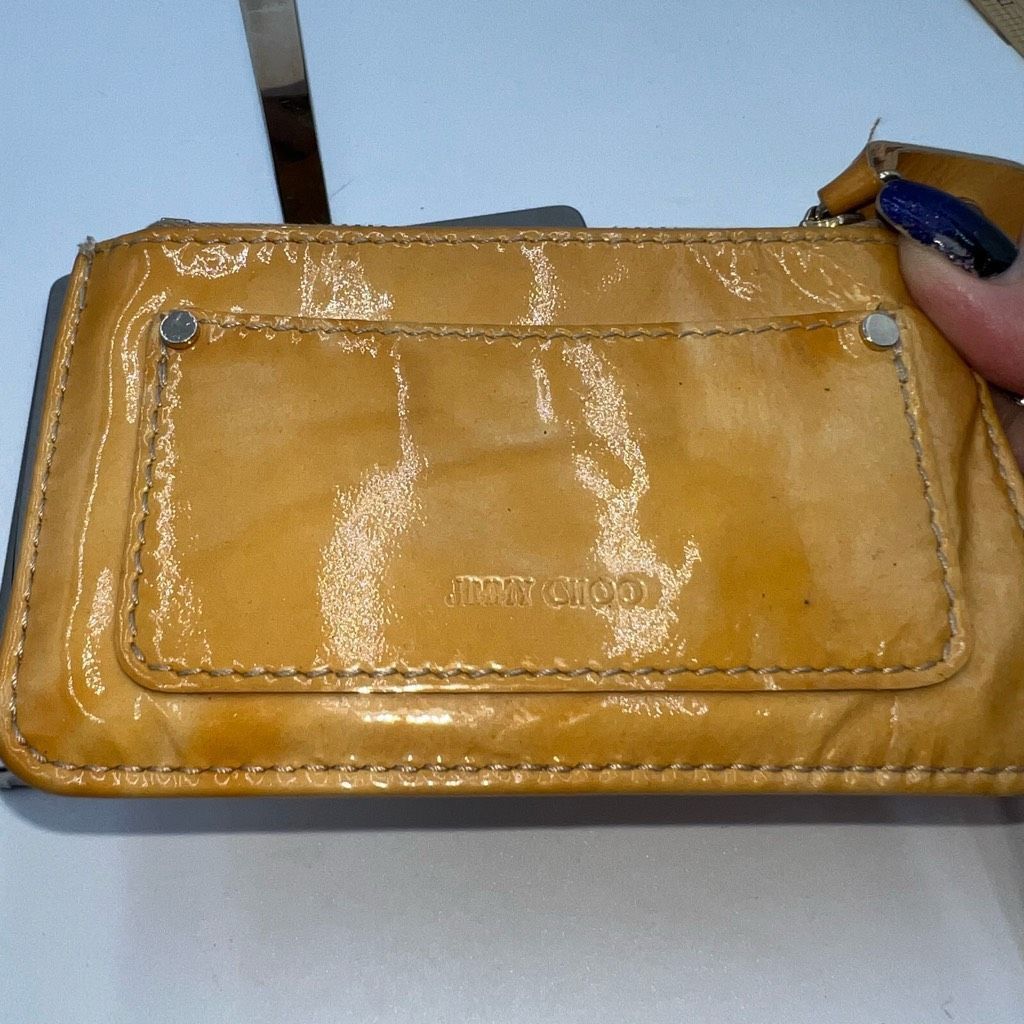 Jimmy Choo Jimmy Choo Full Inclusion Yellow Patent Key Chain Pouch Size ONE SIZE - 5 Thumbnail
