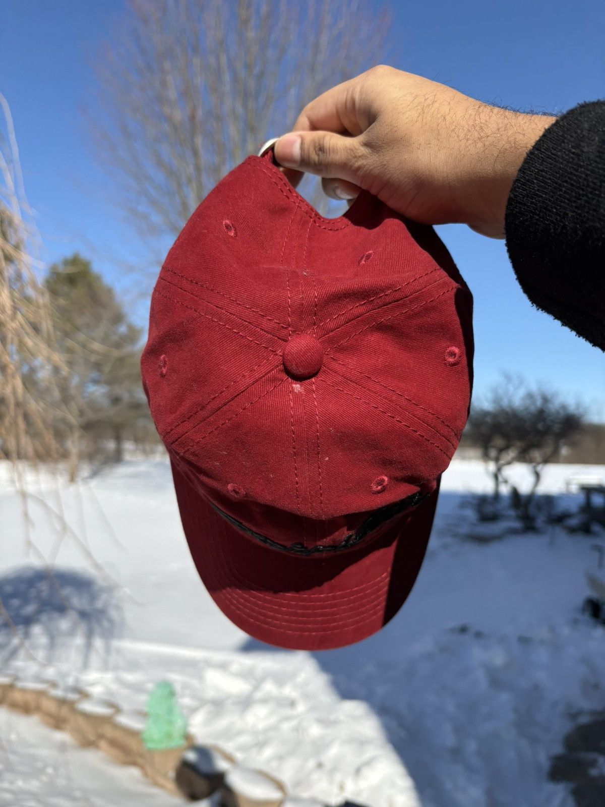 Caterpillar CAT Caterpillar Vintage 90s Hat Cap Strapback Script OSFA Size ONE SIZE - 4 Thumbnail
