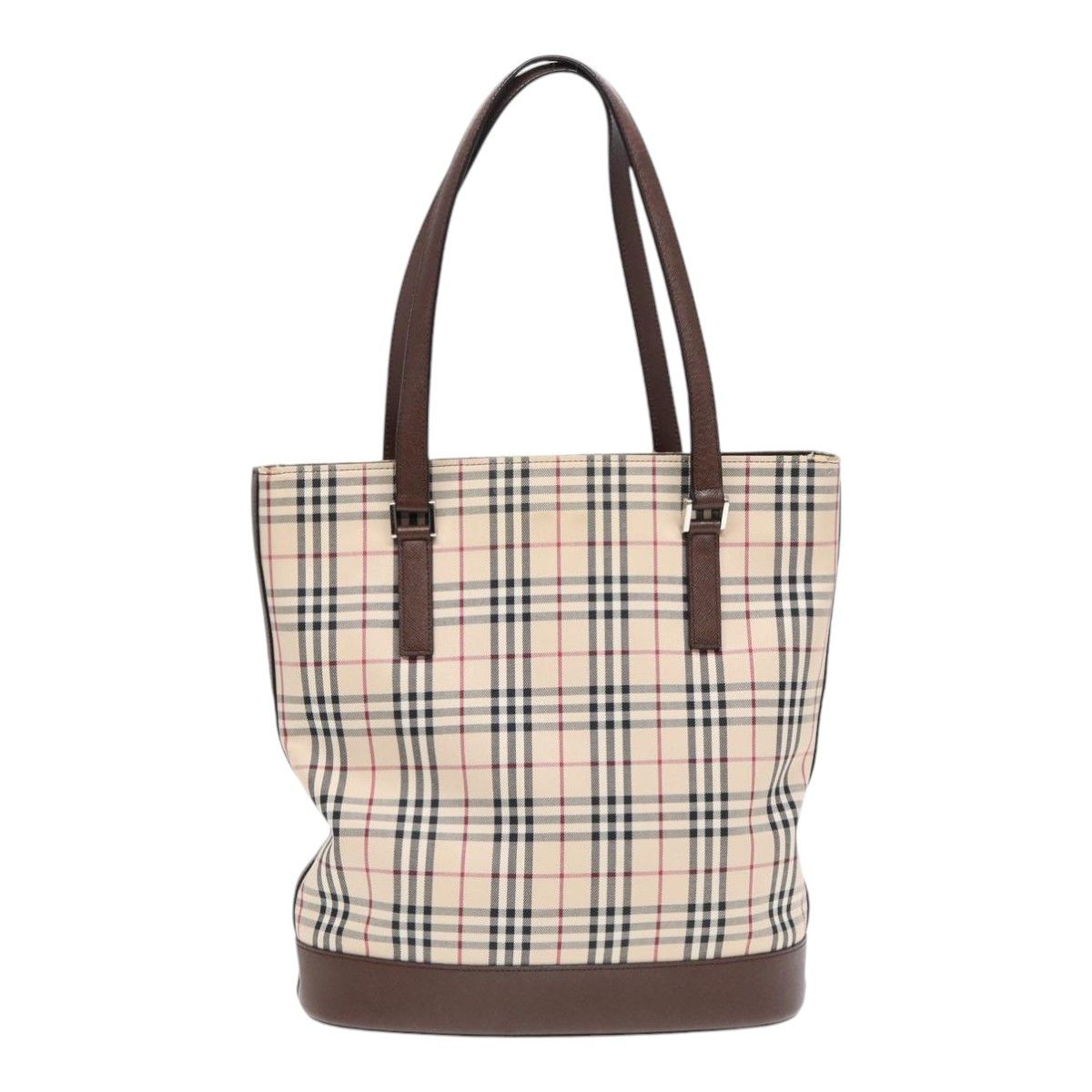 Burberry Nova Check Brown Canvas Tote Bag (Pre-Owned) Size ONE SIZE - 1 Thumbnail