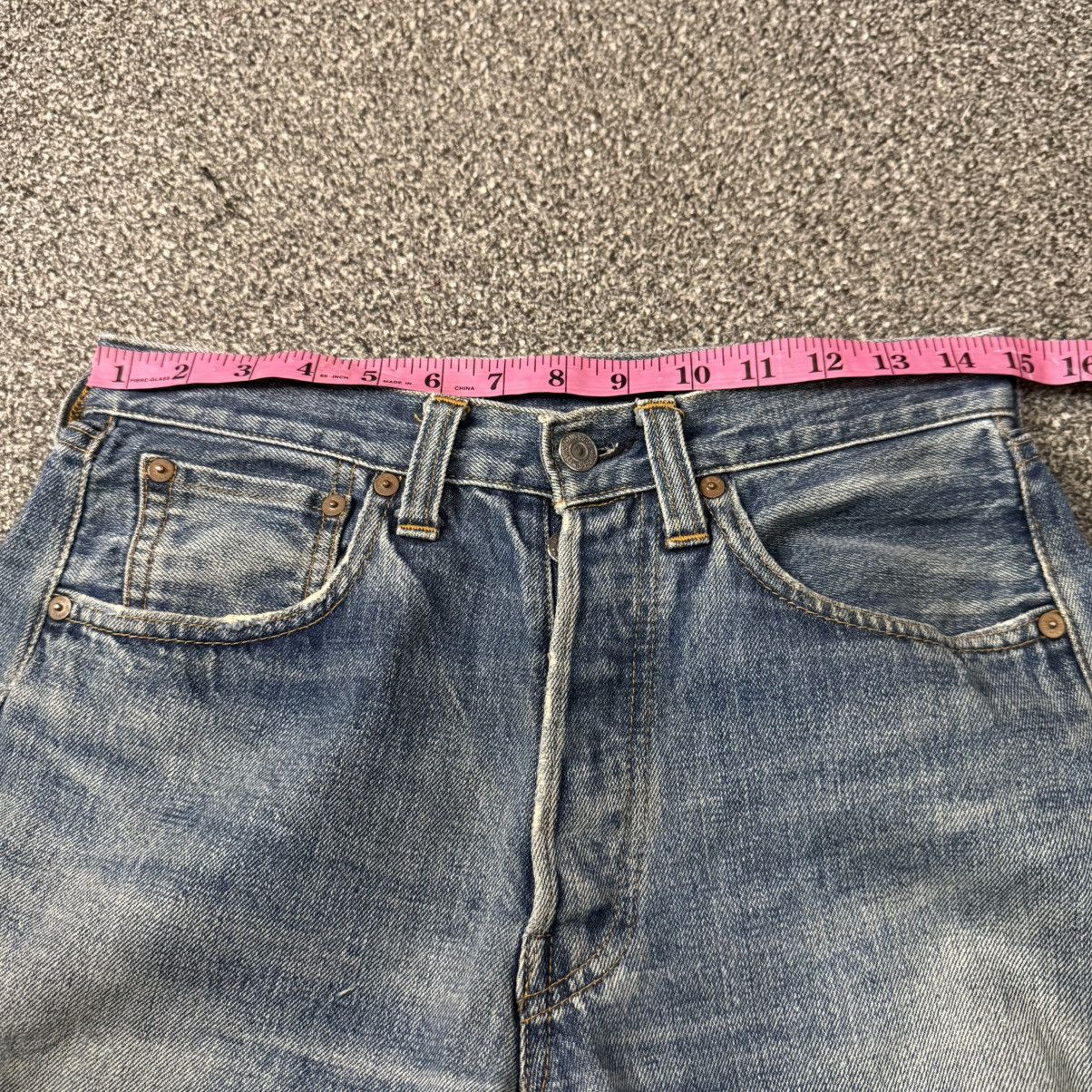 Levi's Vintage Clothing Levis E Selvedge 501 USA Distressed Aging Wash Denim W30 Size US 30 / EU 46 - 15 Thumbnail
