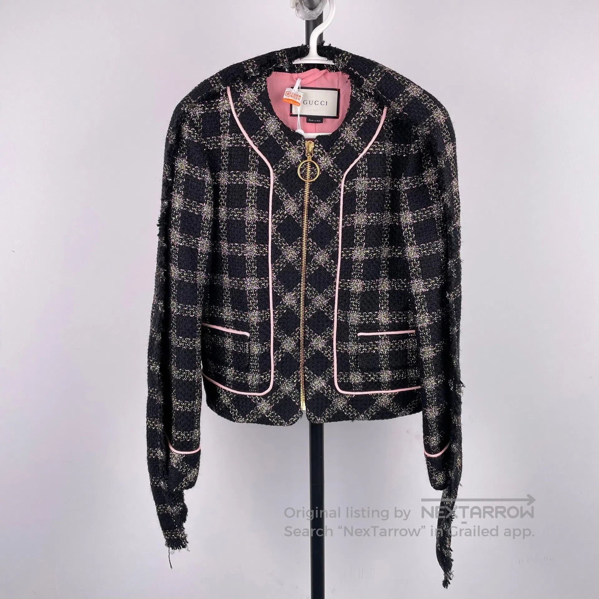Gucci Guicci Gold and silver thread tweed lady's jacket small Xi Size S / US 4 / IT 40 - 1 Thumbnail