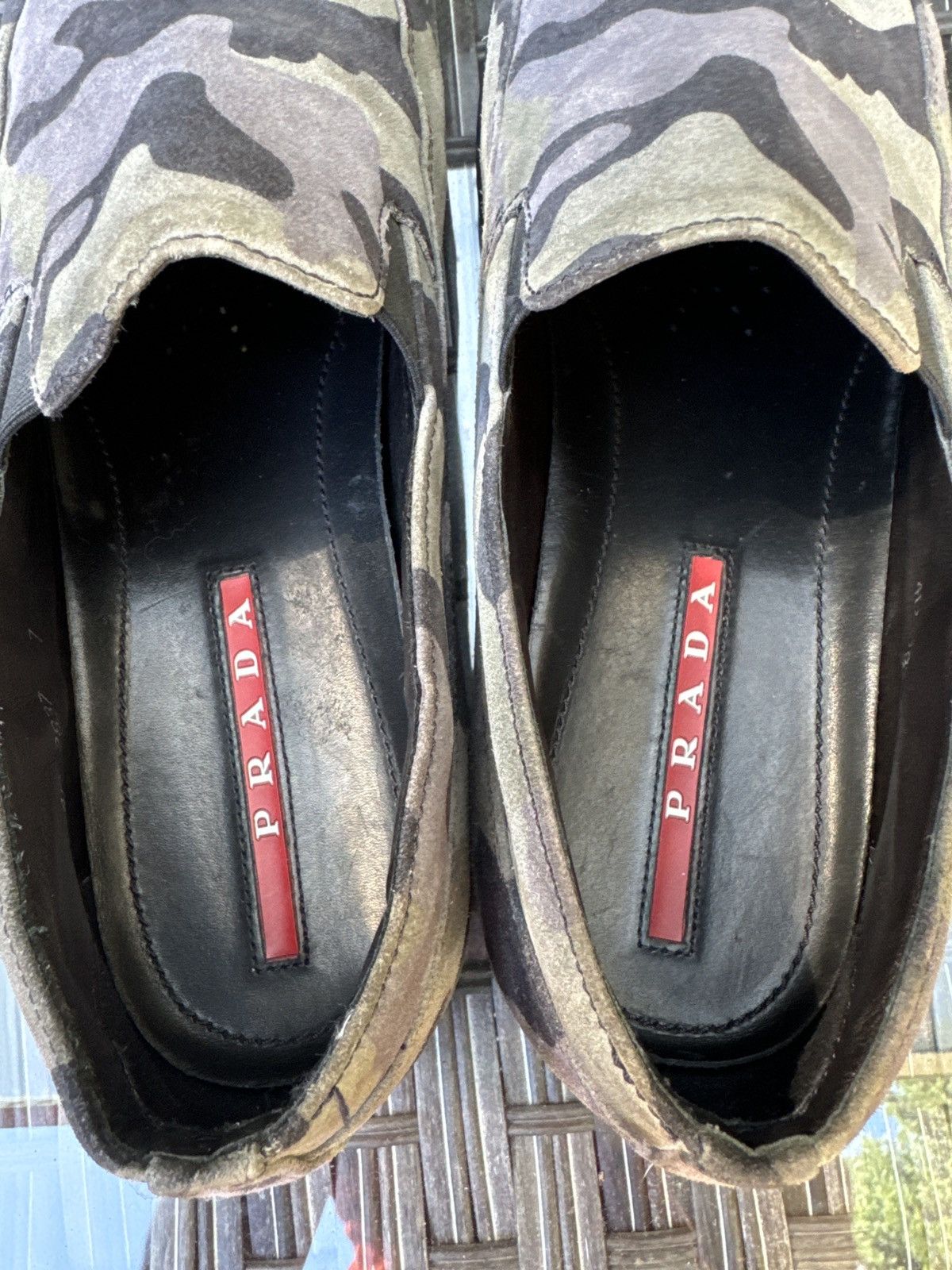 Prada Prada Suede Camo Slip-ons Size US 7 / EU 40 - 14 Thumbnail