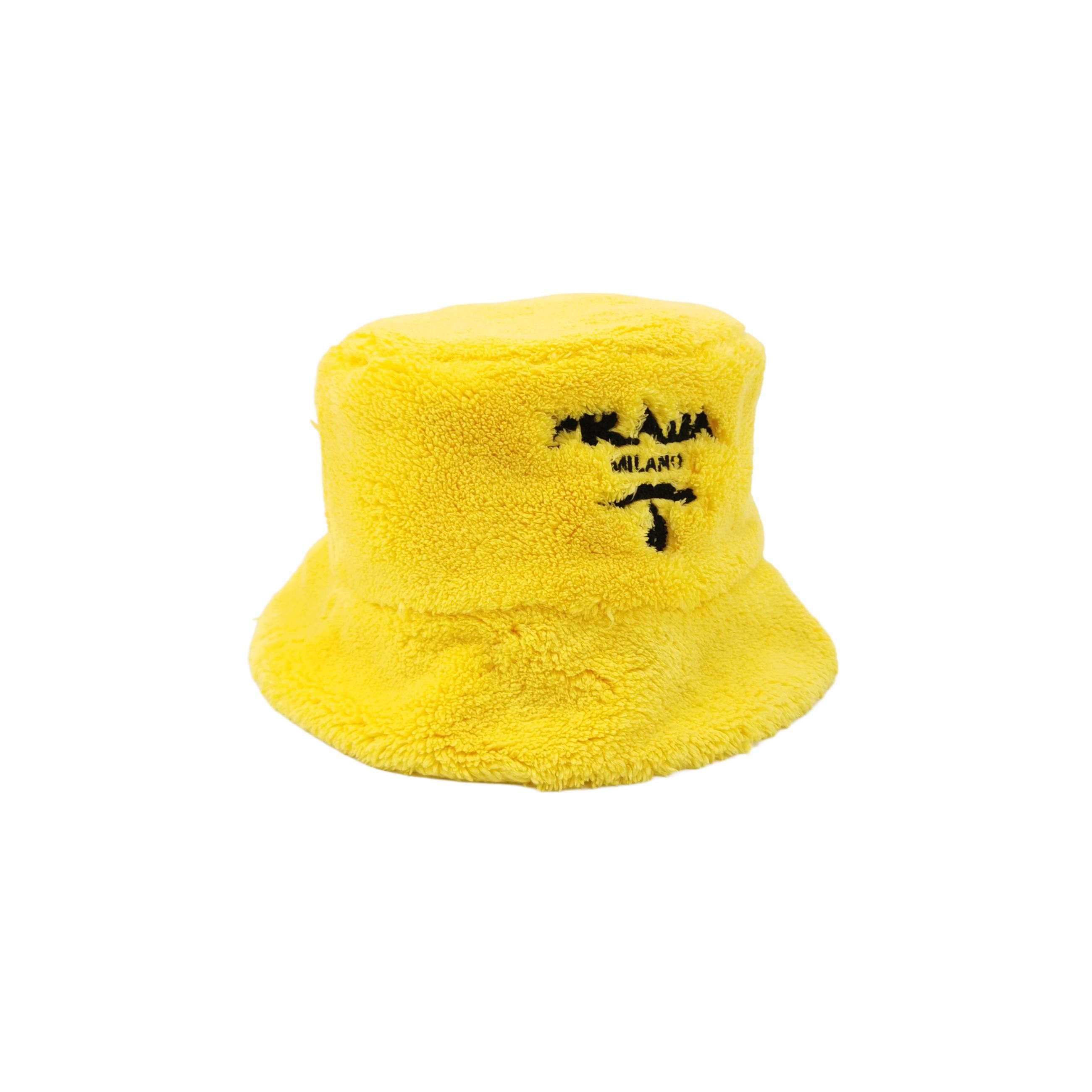 Prada Prada Yellow Terry Logo Bucket Hat Size M Size ONE SIZE - 1 Thumbnail