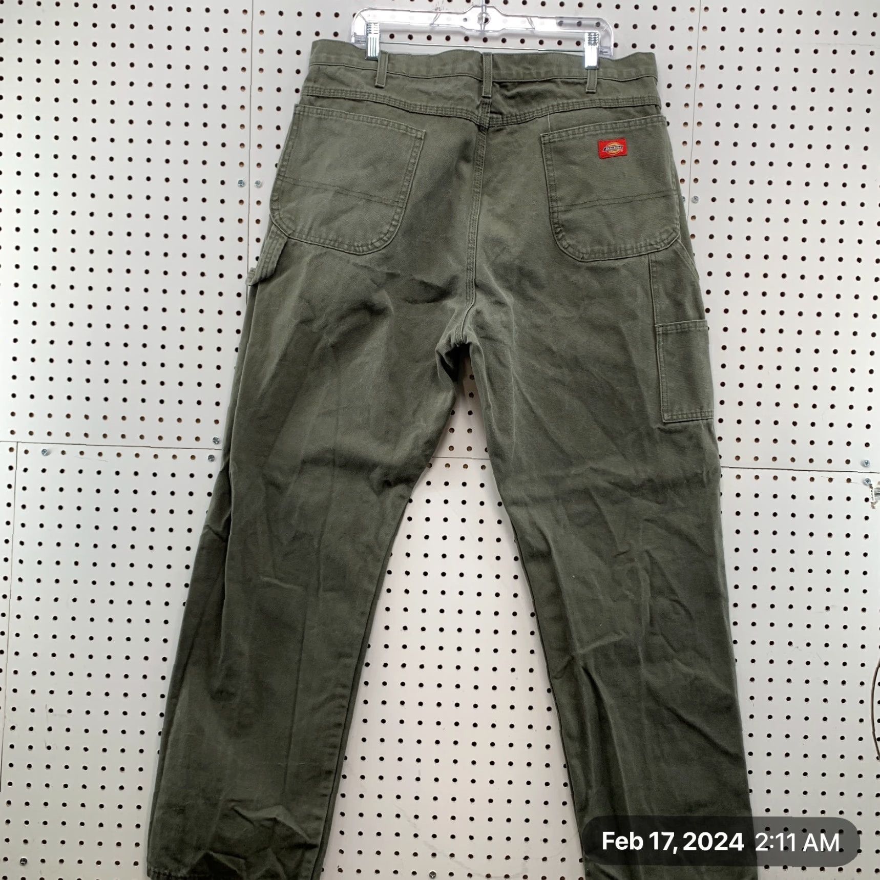 Dickies VINTAGE Dickies Carpenter Canvas Pants Mens FITS Size 38x32.5 Olive Green Size US 38 / EU 54 - 2 Thumbnail