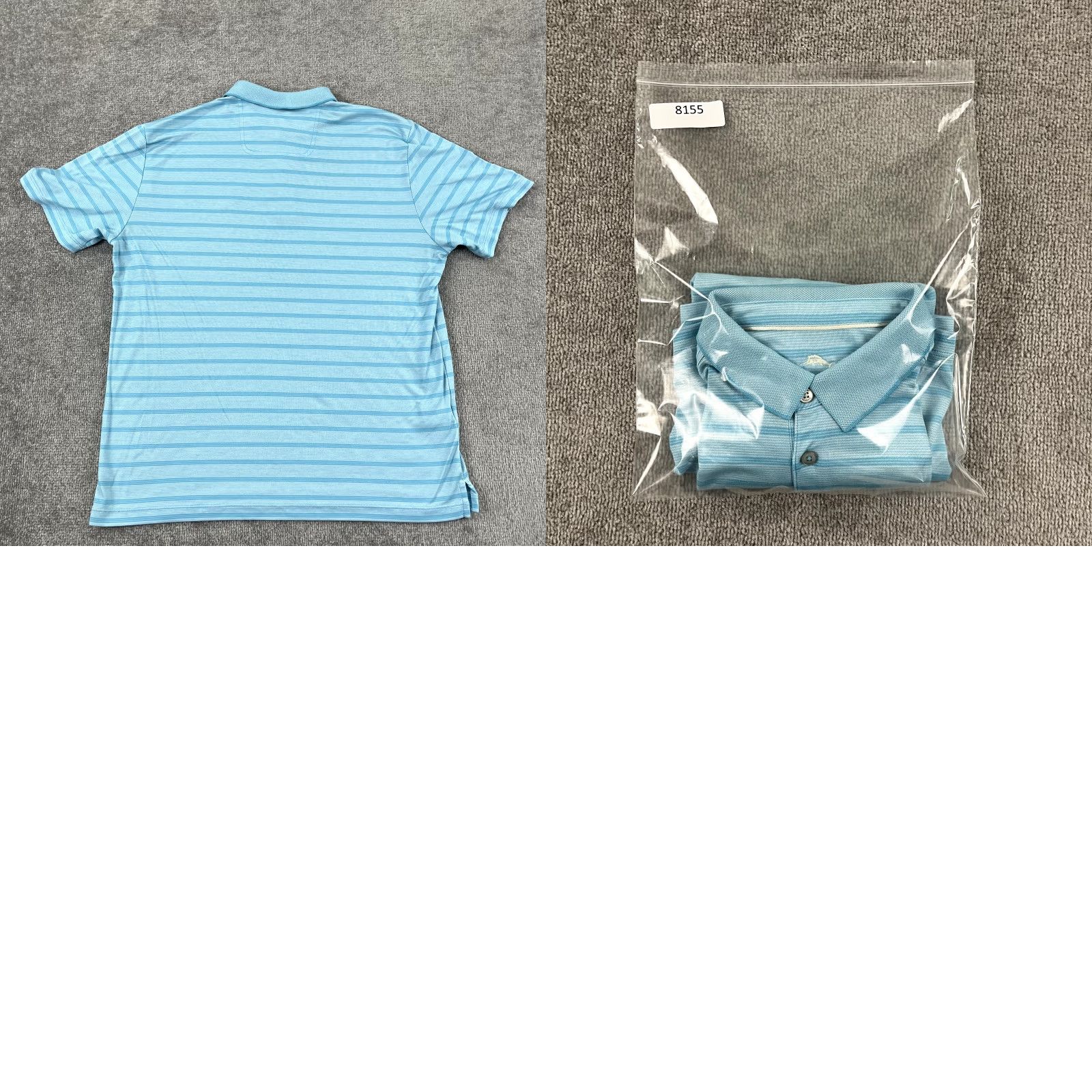 Tommy Bahama Tommy Bahama Polo Mens Large Blue Striped Stretch Golf Beach Performance Size US L / EU 52-54 / 3 - 8 Thumbnail