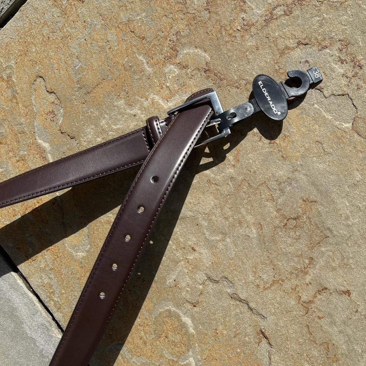 Other NWT Dark Brown Leather Belt Size ONE SIZE - 2 Thumbnail