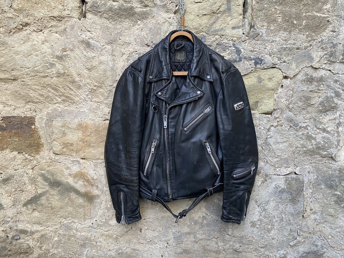Vintage VINTAGE 80's AMI LONDON LEATHER MOTORCYCLE JACKET | Grailed