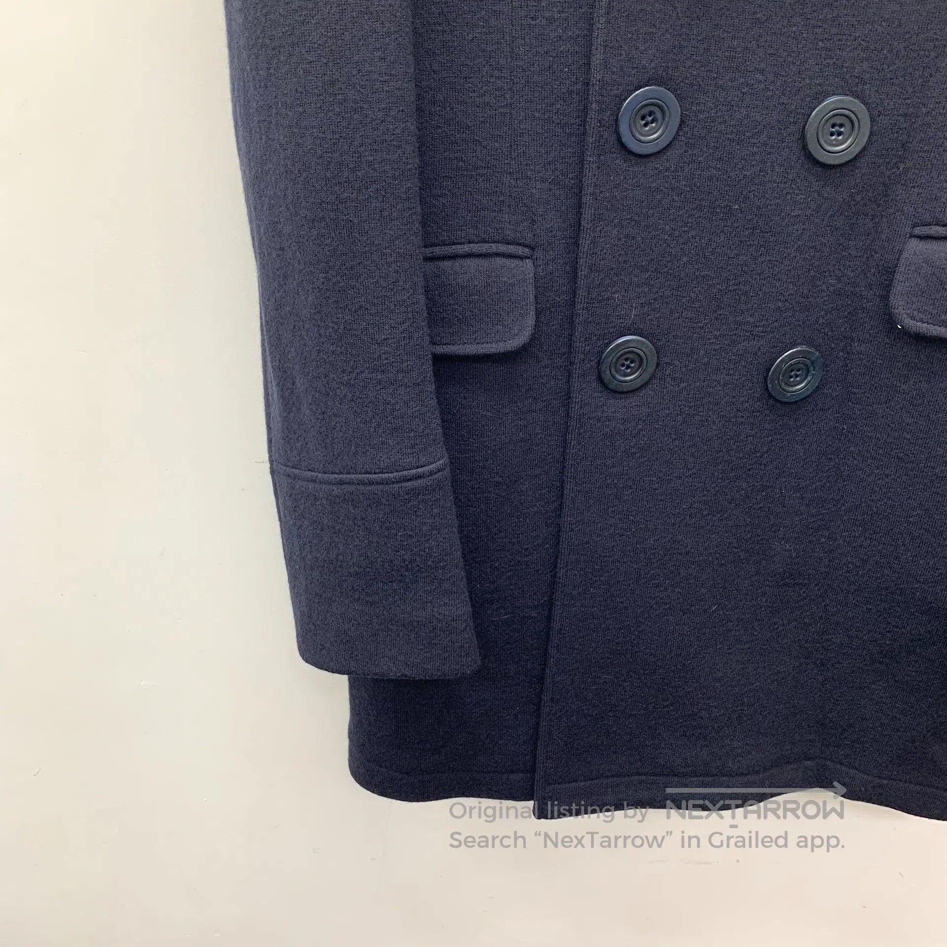 Etro ETRO Dark blue cotton fur collar double-breasted long slee Size US L / EU 52-54 / 3 - 4 Thumbnail
