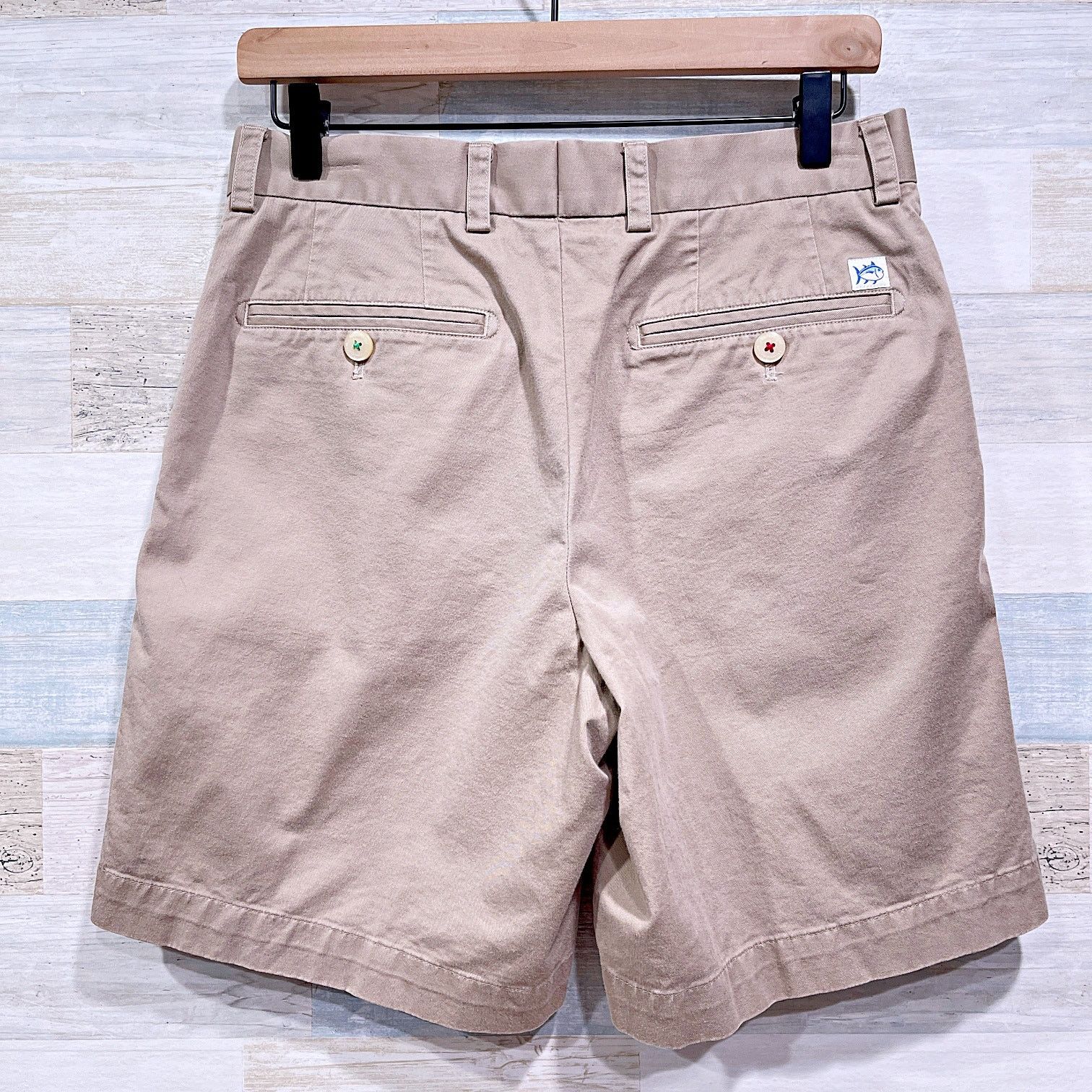 Southern Tide Southern Tide Flat Front Stretch Chino Shorts Beige Mens 30 Size US 30 / EU 46 - 3 Thumbnail