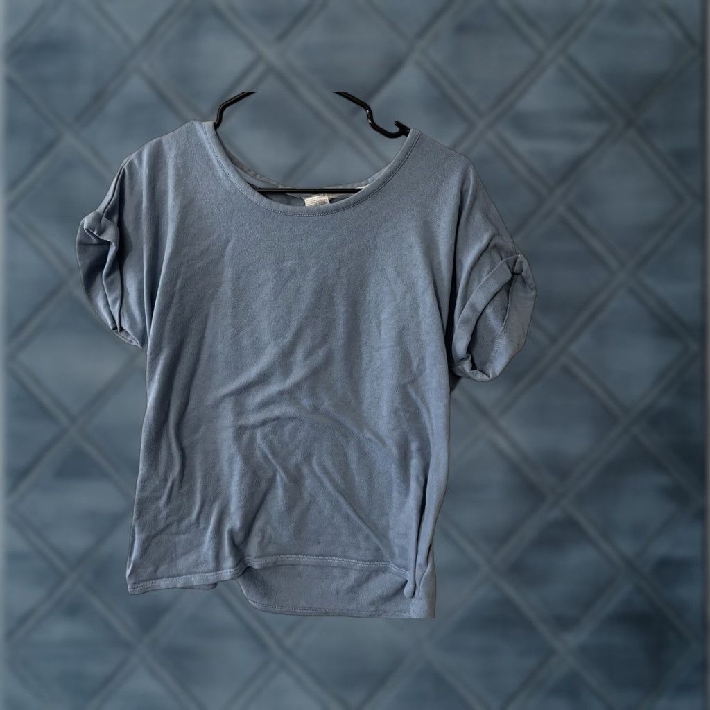 Lucky Brand LUCKY BRAND Blue Short Sleeve Tee Pajama Top Scoop Neck Large Womens Pajama Top Tee Cozy Soft Stretch Knit Knit Polyester Spandex Shirt Sleepwear Size L / US 10 / IT 46 - 1 Thumbnail