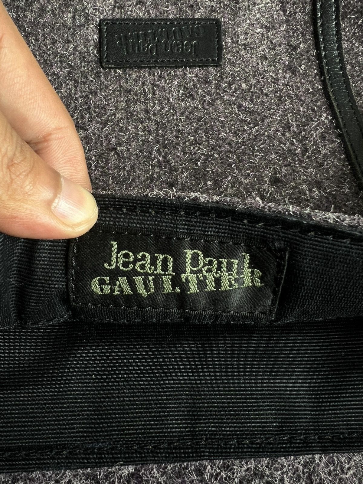Jean Paul Gaultier 1990s Jean Paul Gaultier Satanic Texture & Leather Strap Bag Size ONE SIZE - 12 Thumbnail