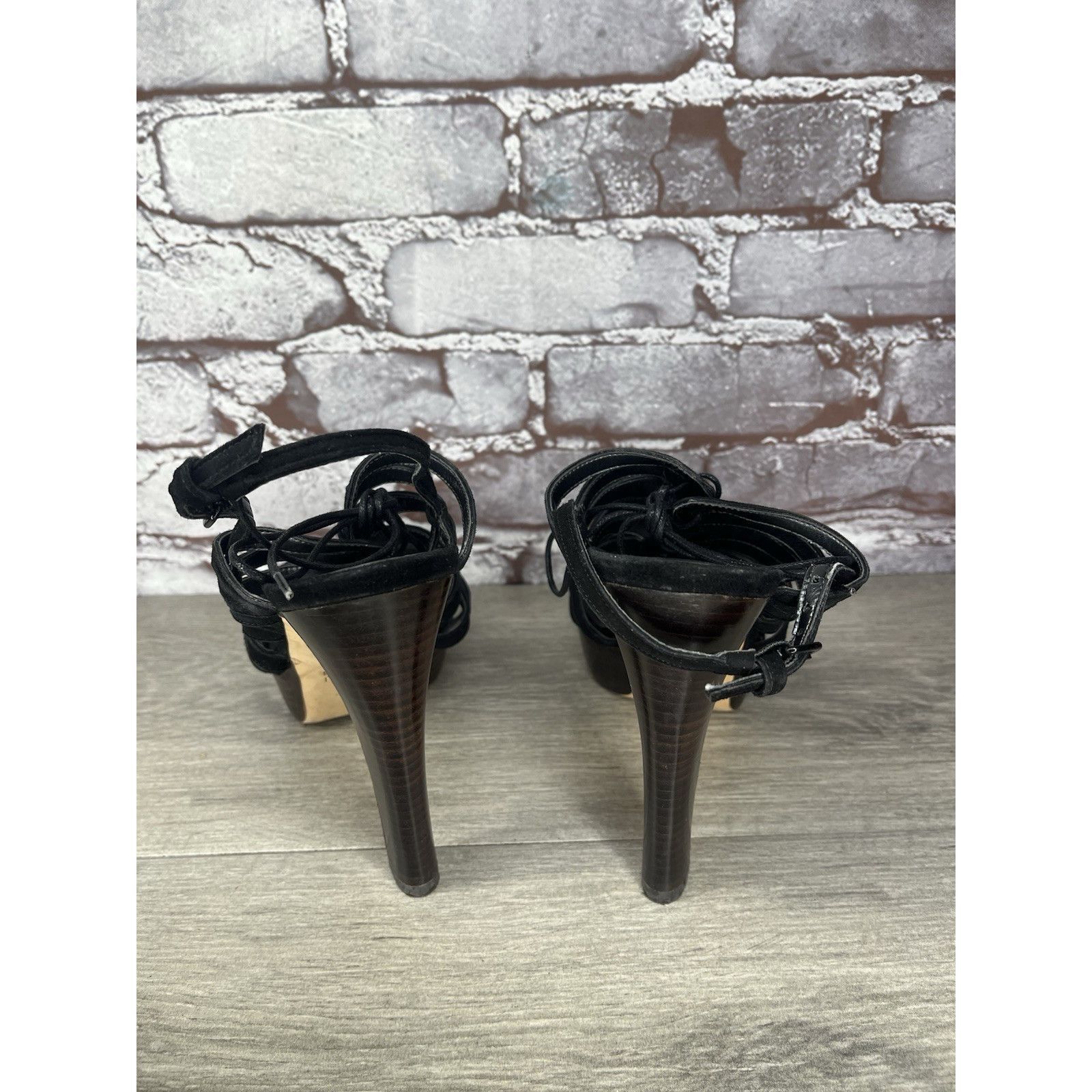 Stuart Weitzman Stuart Weitzman Black Suede Leather Caged Stiletto Heels Wom Size US 6 / IT 36 - 6 Thumbnail