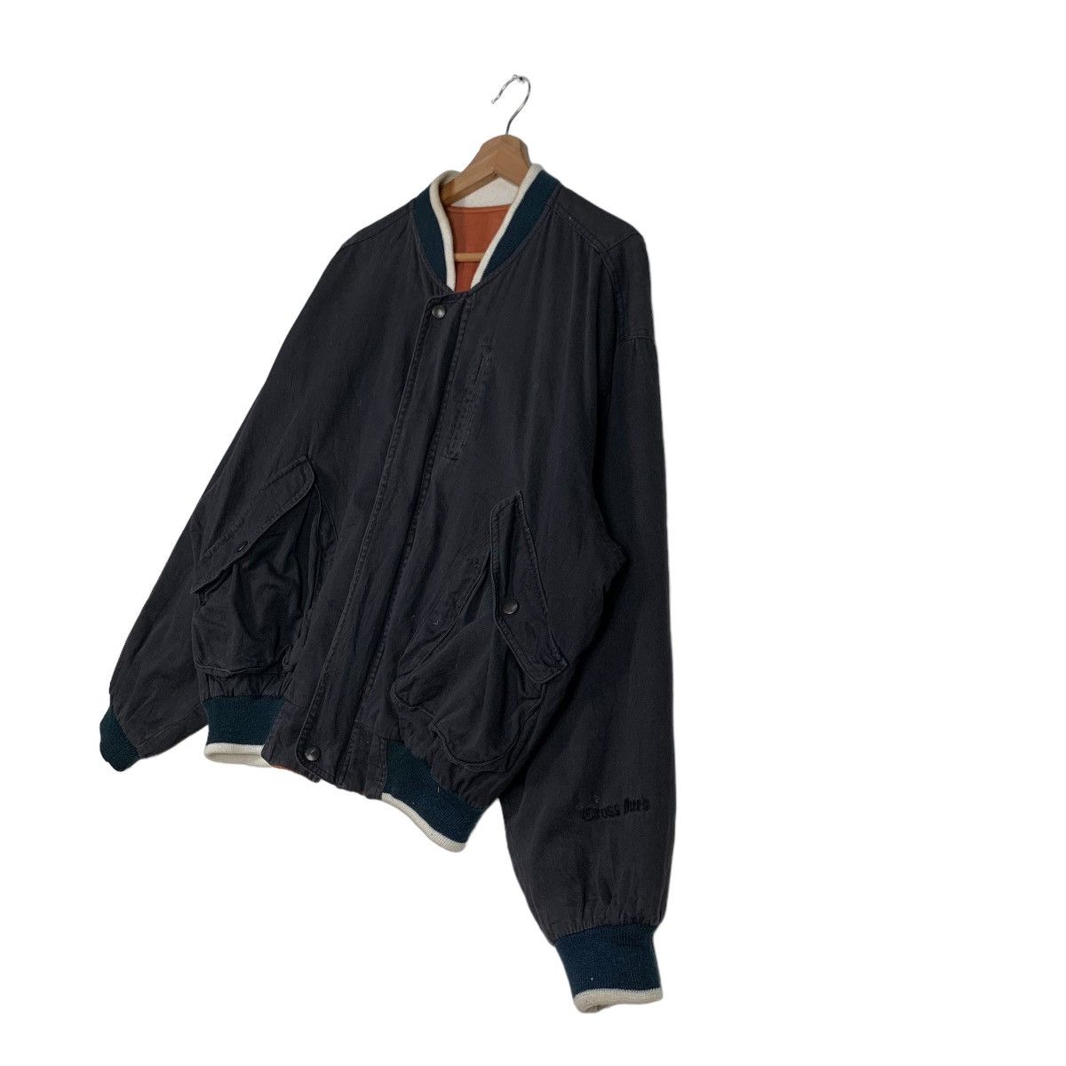 Japanese Brand CROSS BREED Big Logo Reversible Bomber Jacket #0118-C7 Size US L / EU 52-54 / 3 - 4 Thumbnail