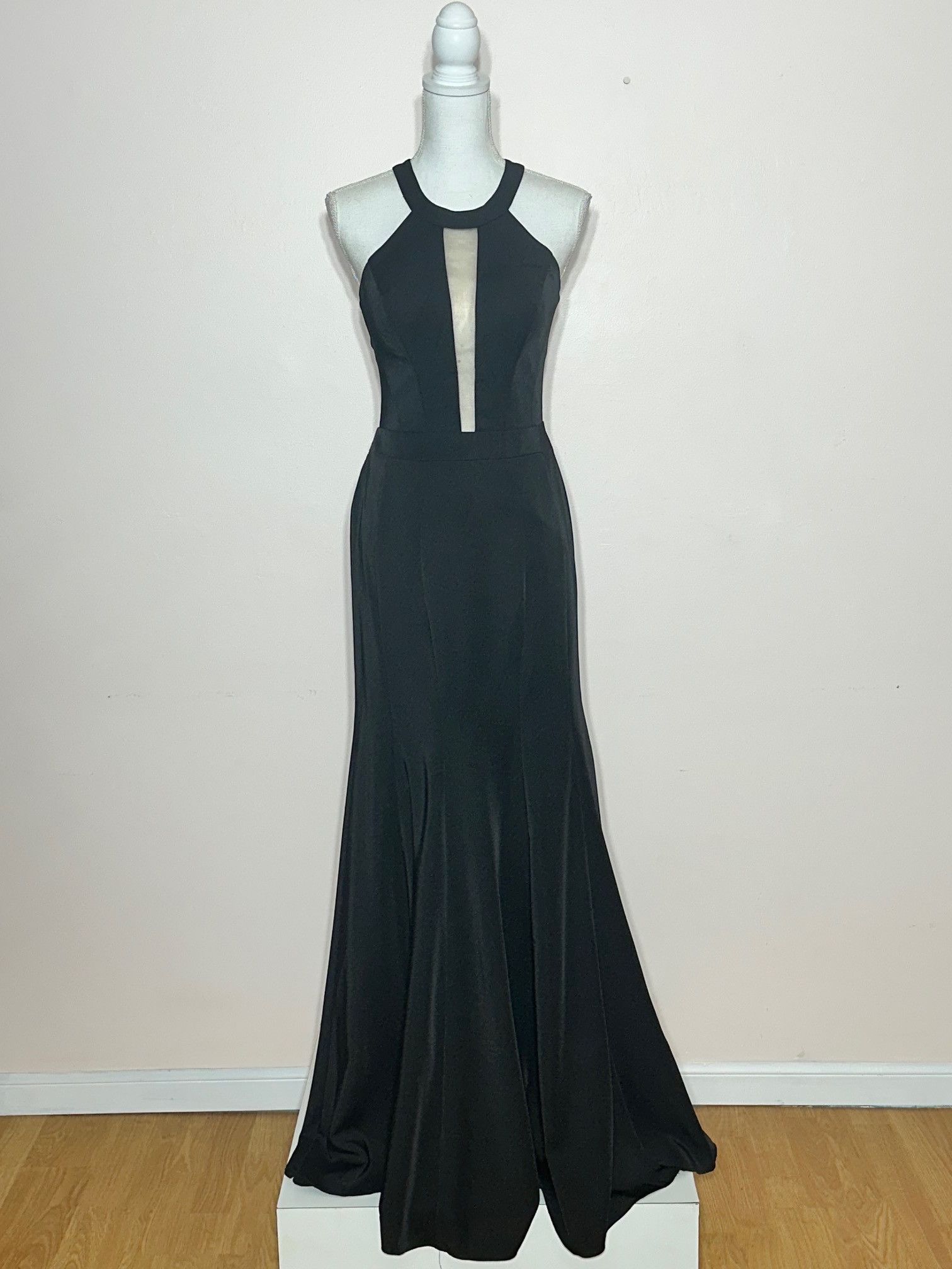 Other Let's Black Jersey Bias Scuba-Back Gown Size M Size M / US 6-8 / IT 42-44 - 1 Thumbnail