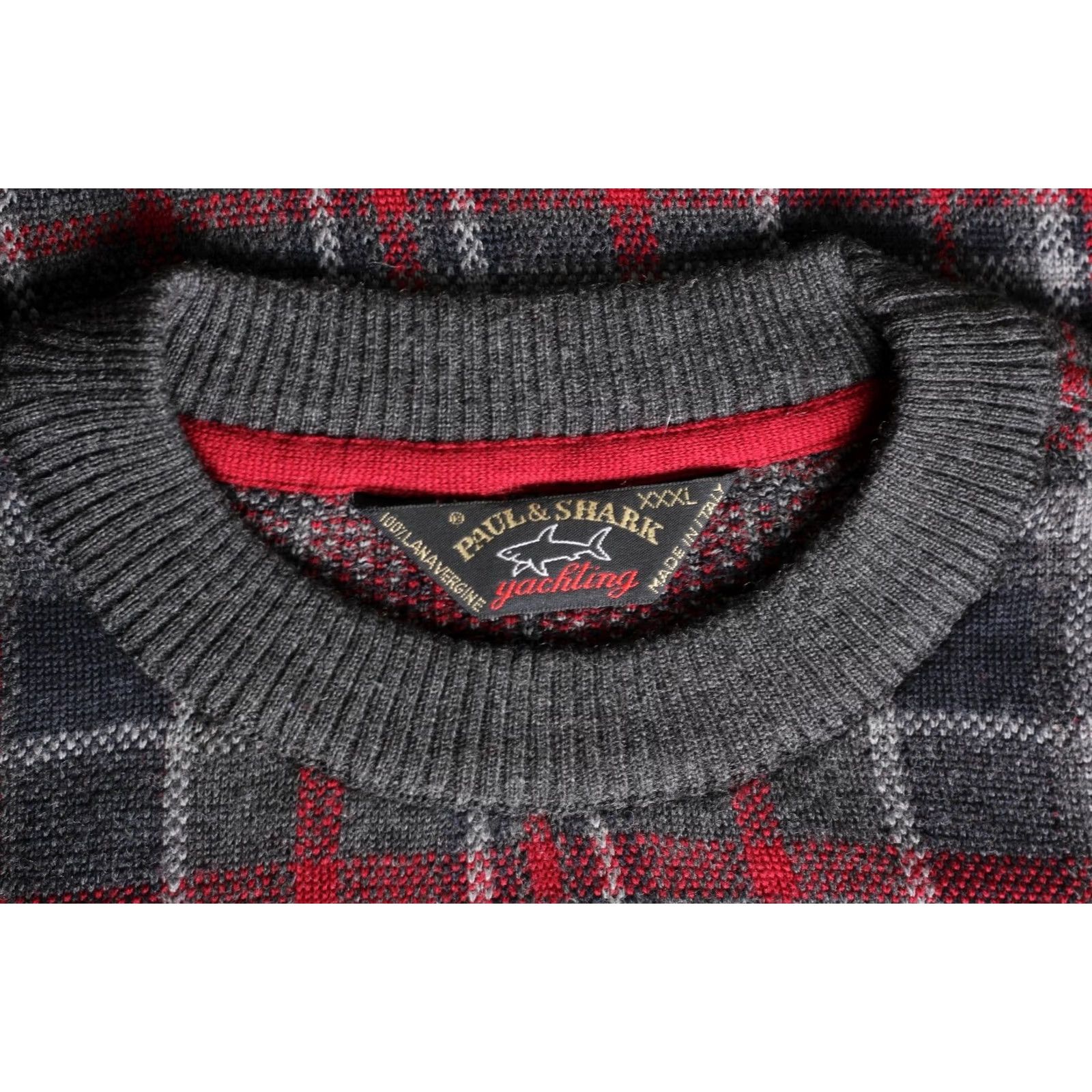 Paul & Shark PAUL & SHARK Yachting Vintage Wool Jumper Sweater Men 3XL Multicoloured Check Knitted Pullover Crew Neck Wool Knit Italy Made in ITALY Mens VINTAGE Size US XXL / EU 58 / 5 - 4 Thumbnail