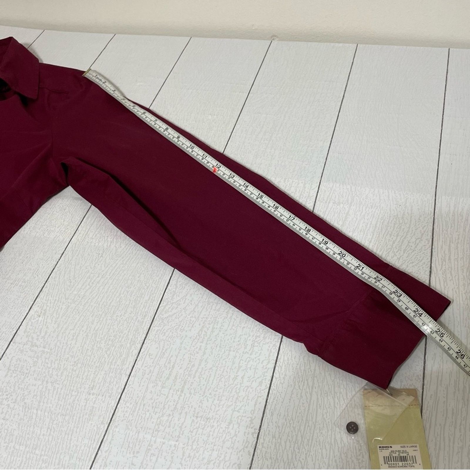 Sonoma SONOMA Wine Colored Long Sleeve Button Up Shirt Size XL NWT Size XL / US 12-14 / IT 48-50 - 6 Thumbnail