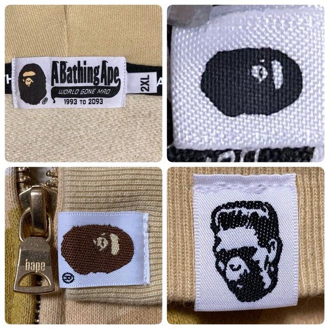 Bape BAPE Double Shark Full Zip Hoodie Yellow Camo a bathing ape Size US XXL / EU 58 / 5 - 7 Thumbnail