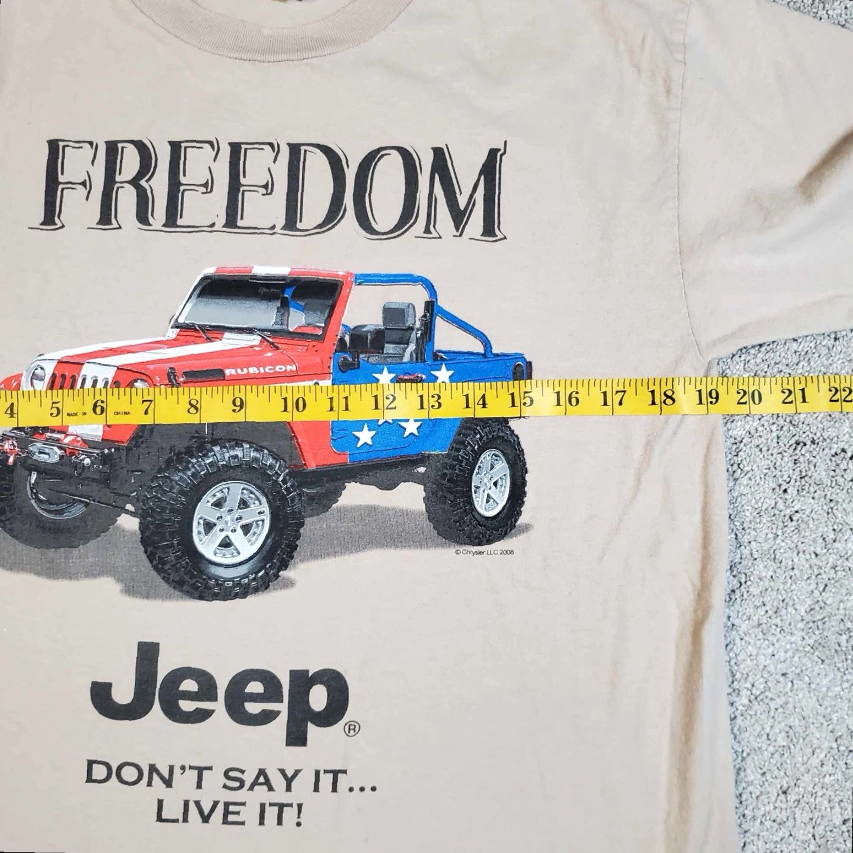 Jeep Official Jeep Mens T Shirt Size M Short Sleeve FREEDOM JEEP Offroad Mud Graphic Print Multicolor City Classic College All Seasons Mens Size US M / EU 48-50 / 2 - 5 Thumbnail