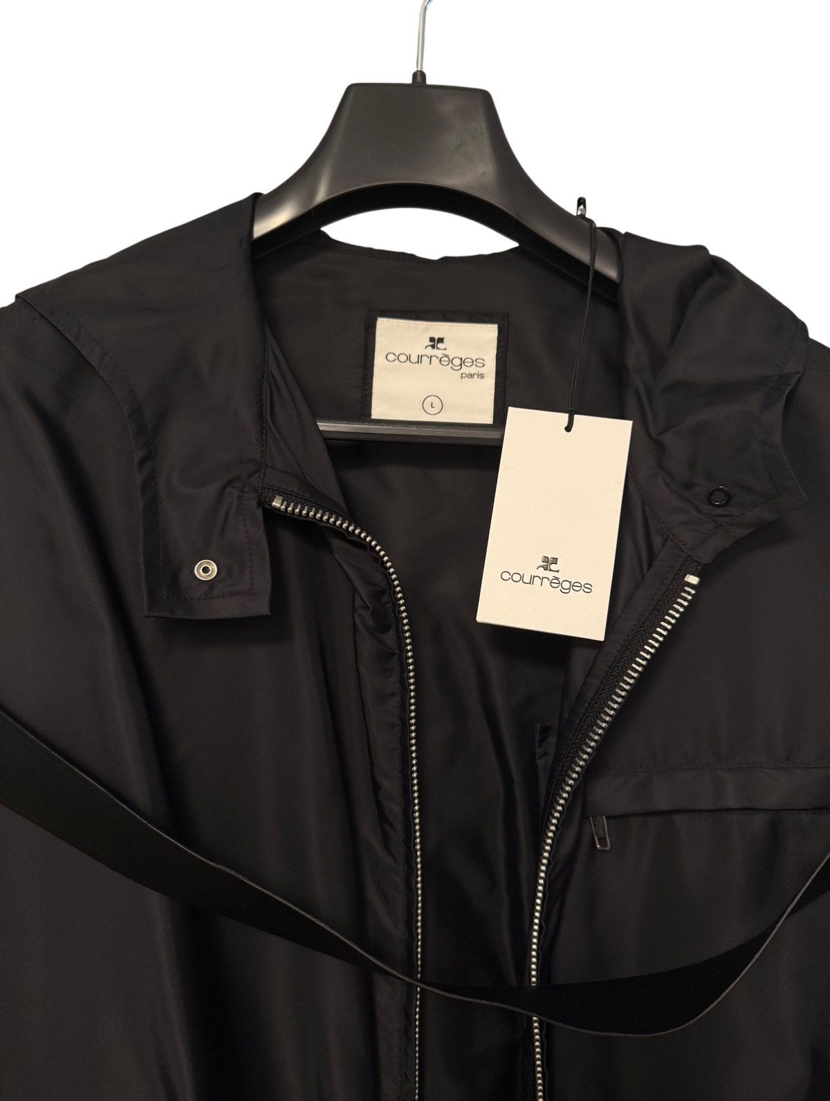 Courreges NEW COURRÈGES Raincoat Zip up hooded parka Size US L / EU 52-54 / 3 - 2 Thumbnail