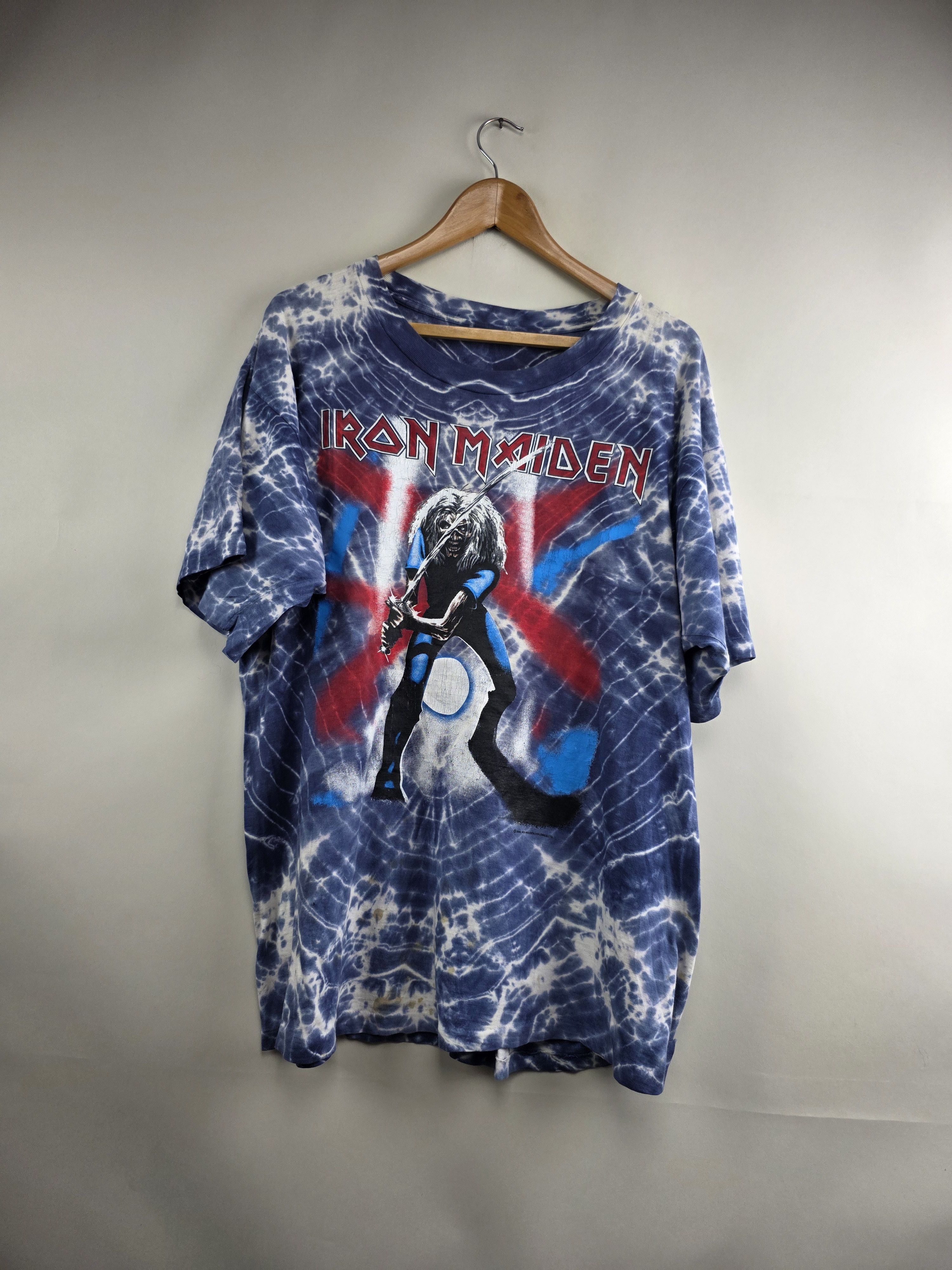 Band Tees × Iron Maiden × Vintage 1990 Iron Maiden Samurai Eddie XL 23" 30" Size US XL / EU 56 / 4 - 1 Thumbnail