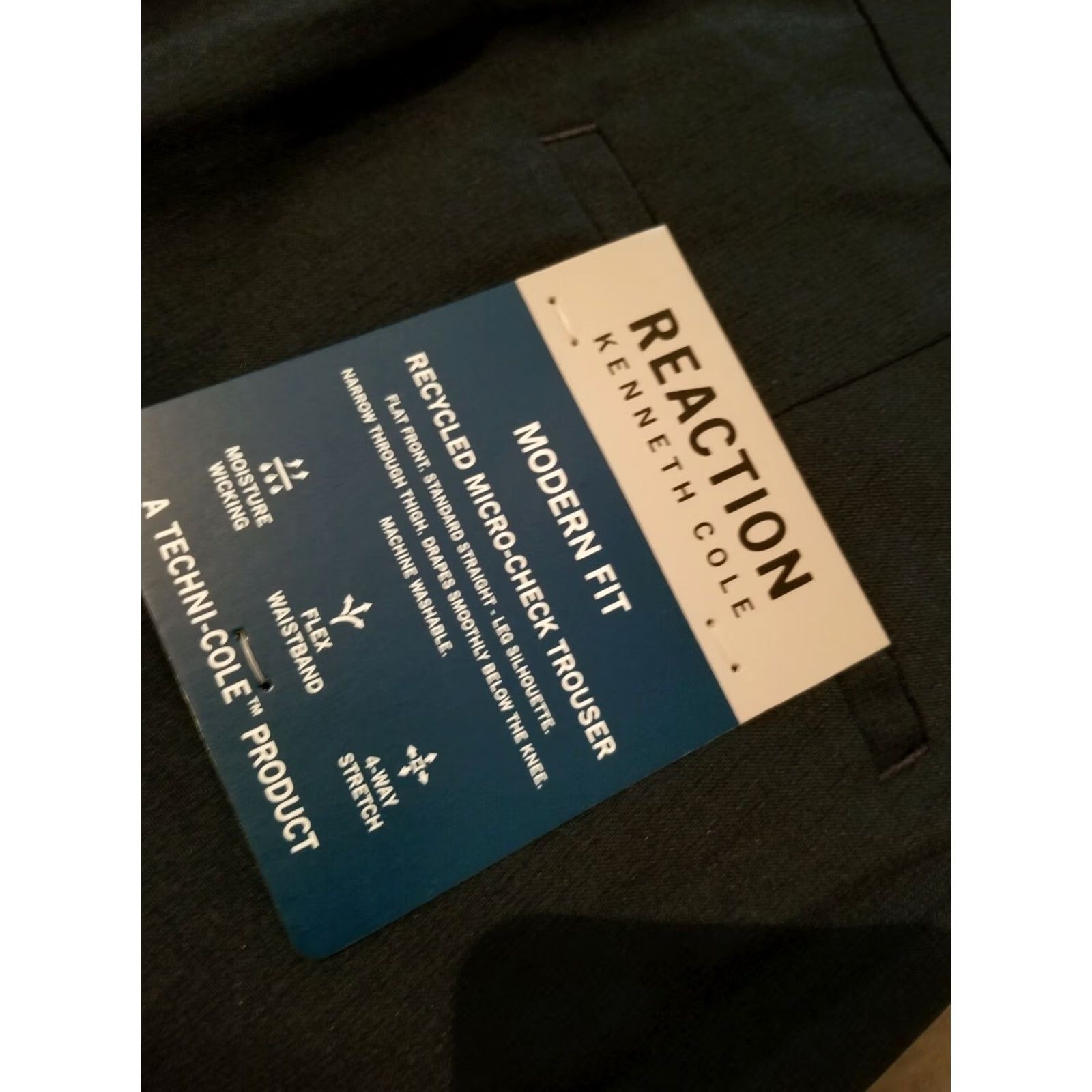Kenneth Cole VINTAGE? No. Kenneth Cole Reaction Dress Pants Mens 36x34 Blue Slack Chino Khaki Trousers Dress Pants Mens Blue 36x34 Kenneth Cole Reaction pants Size US 36 / EU 52 - 3 Thumbnail