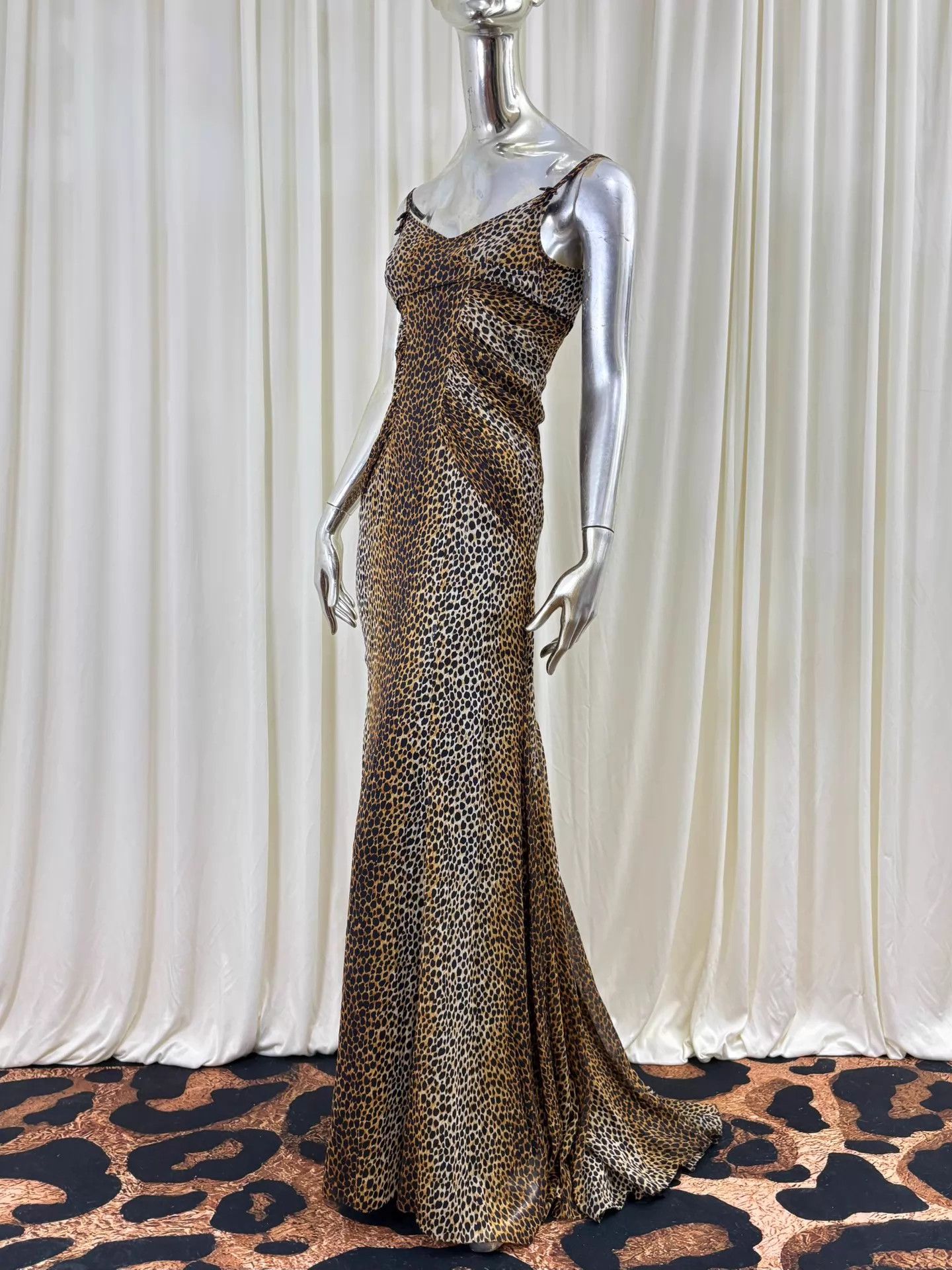 Dolce & Gabbana D&G 2007FW Leopard Silk Cami Gown Size M / US 6-8 / IT 42-44 - 2 Thumbnail