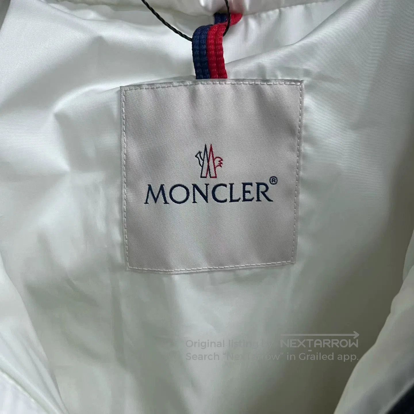 Moncler Moncler White Hooded Down Jacket. Size L / US 10 / IT 46 - 2 Thumbnail