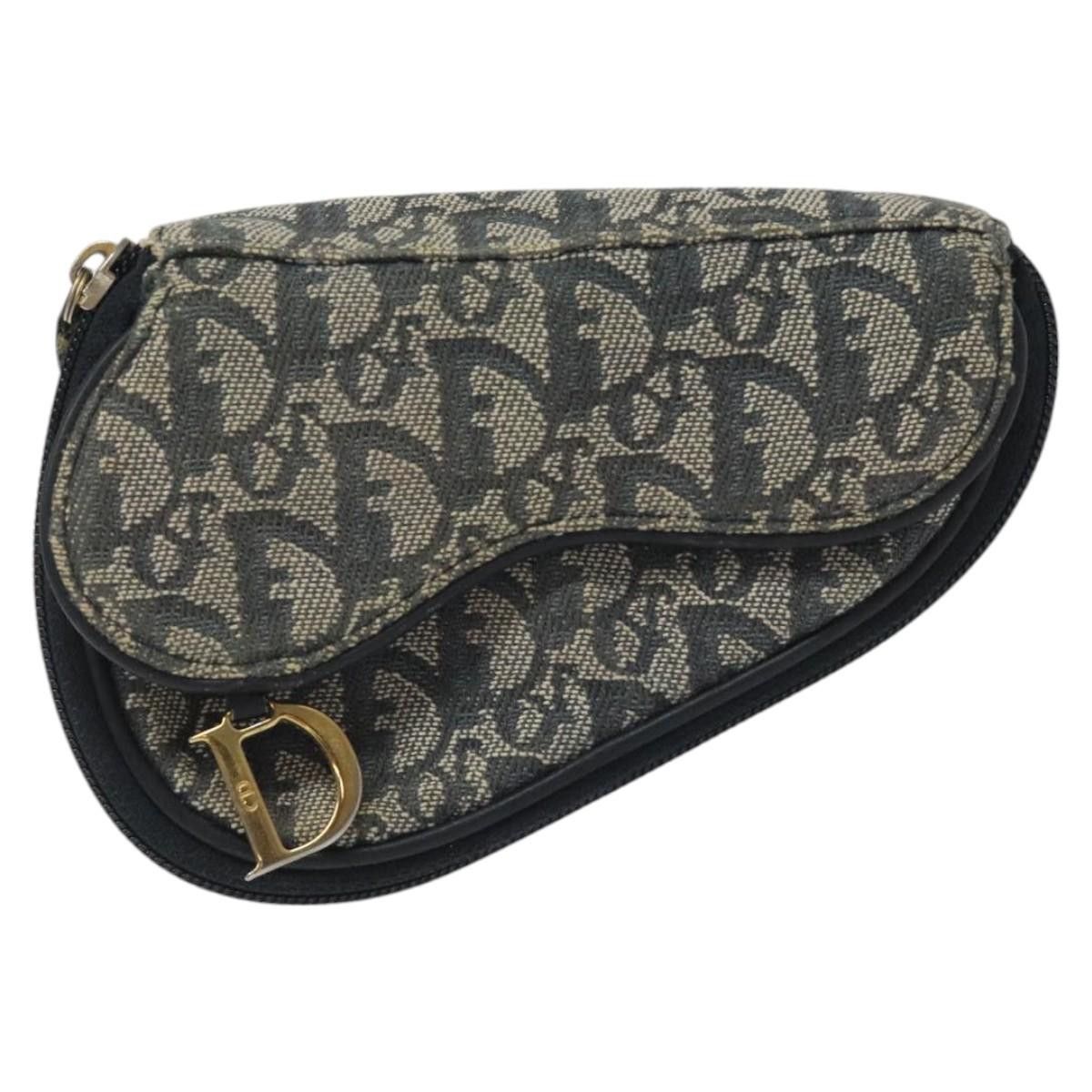 Dior Saddle Navy Canvas Clutch Bag (Pre-Owned) in Blue, Women's