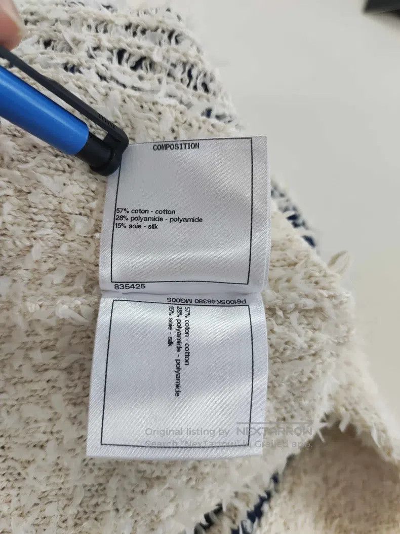 Chanel Chanel Cruise ship series white blue letter skirt Size 42" / US 20 - 5 Thumbnail
