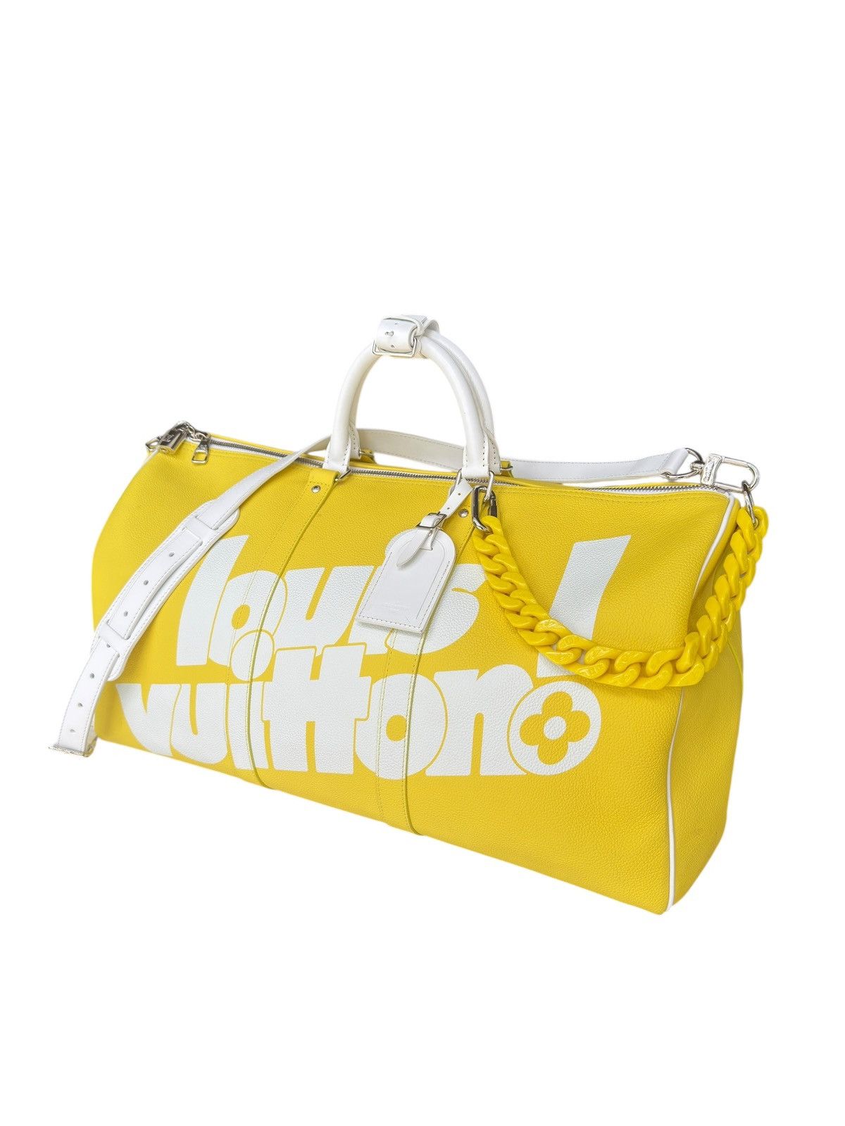 Louis Vuitton Louis Vuitton Keepall Bandouliere 50 Yellow Duffle Bag Size ONE SIZE - 2 Thumbnail