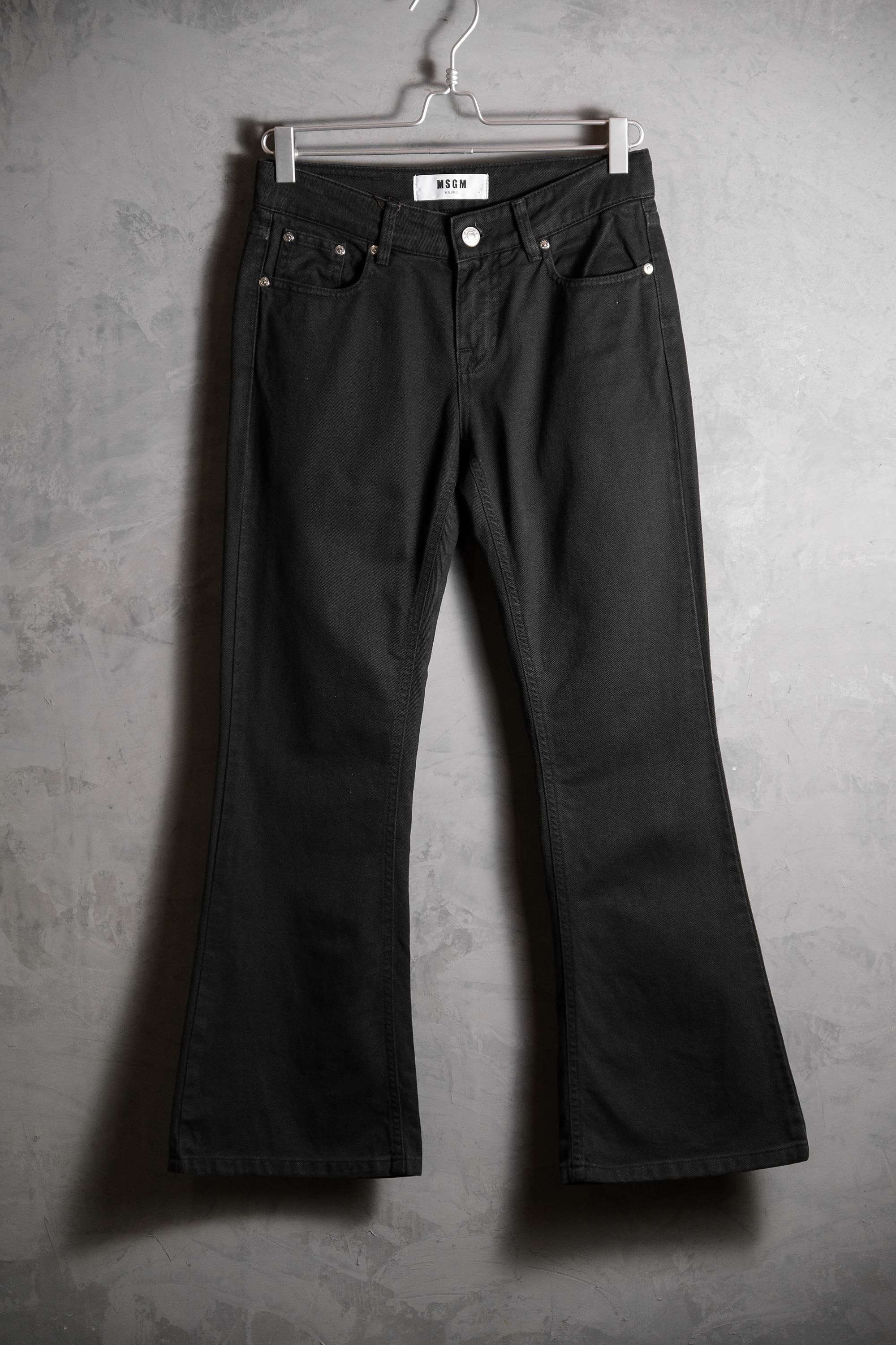 MSGM MSGM Black Denim Flared Jeans Size 29" - 1 Thumbnail