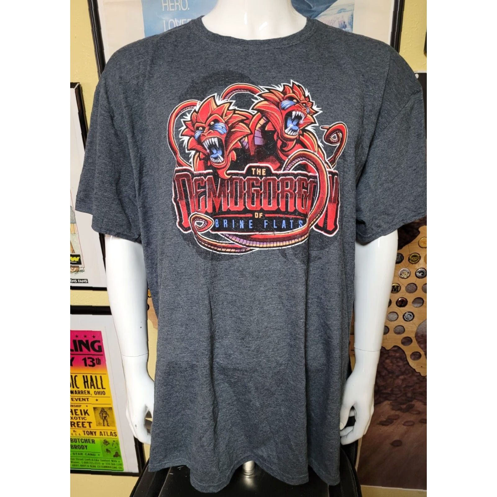 Vintage Dungeons & Dragons Demogorgon of Brine Flats T Shirt 3XL Gray Short Sleeve Crew Neck Men Graphic Tee Fantasy Dungeons & Dragons Size US XXL / EU 58 / 5 - 2 Thumbnail