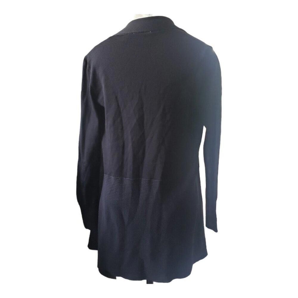 Elie Tahari CT1654 Elie Tahari Black Open A-Symmetrical Cardigan SP Size S / US 4 / IT 40 - 5 Thumbnail