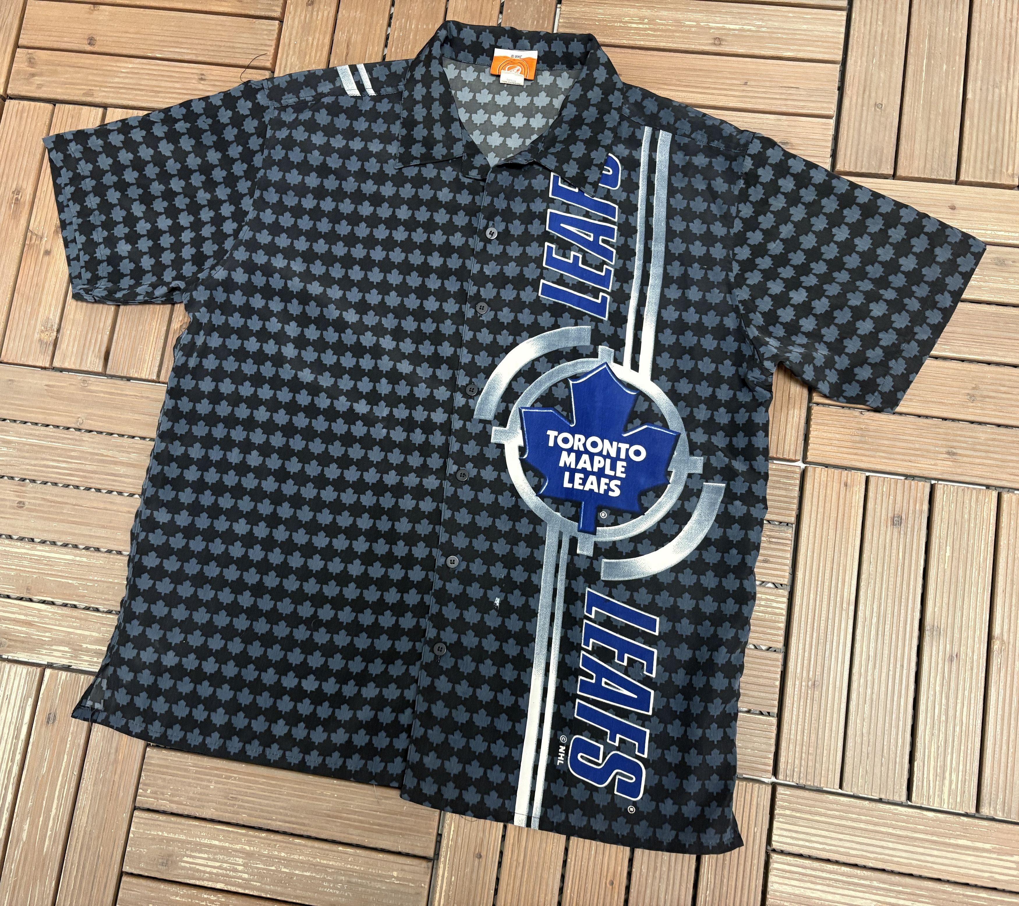 Vintage Toronto Maple Leafs Vintage Black Collared T-Shirt Tee Size US L / EU 52-54 / 3 - 3 Thumbnail
