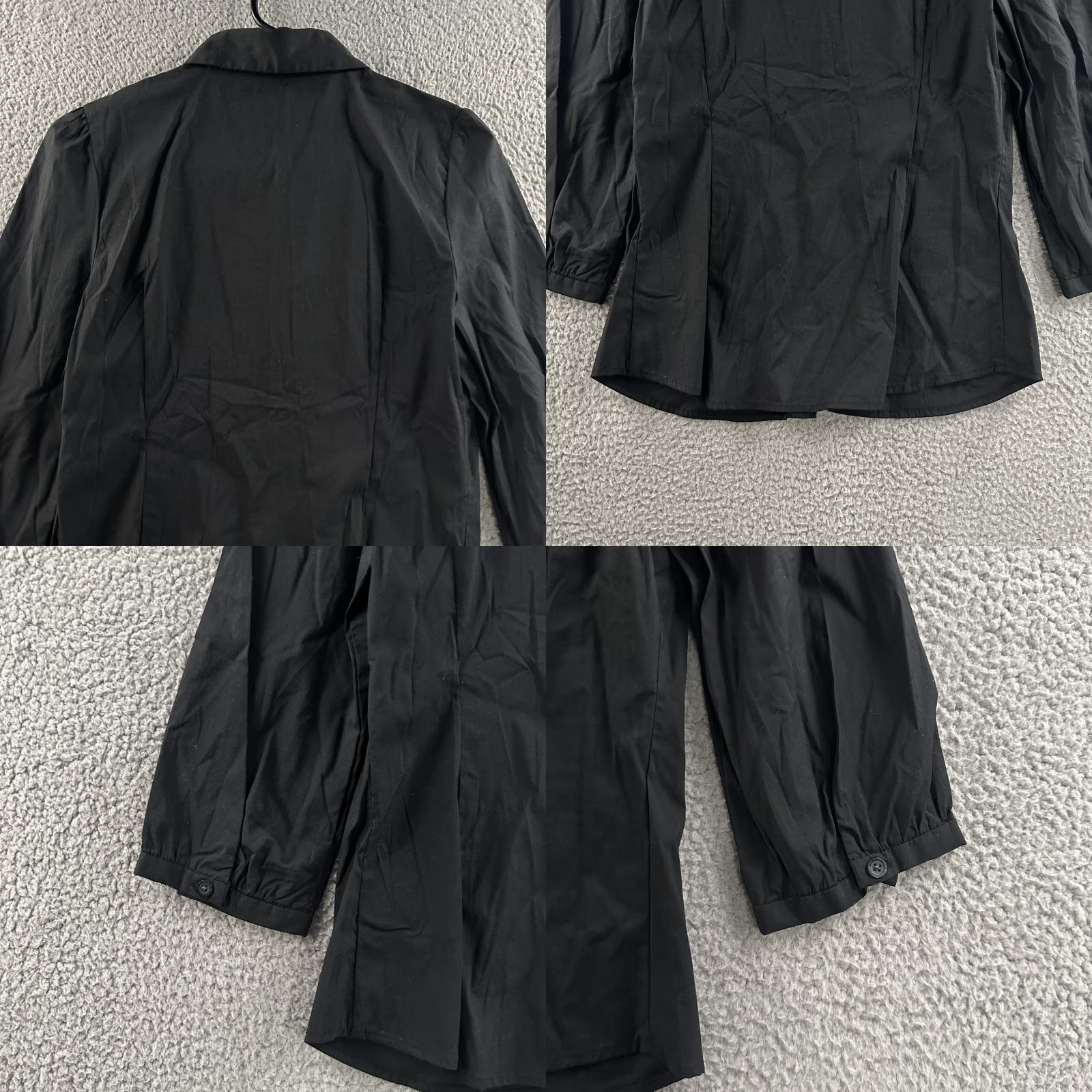 Old Navy VINTAGE? (No) — Old Navy Womens Top Black Long Sleeve Button-Up Cotton Blend Size S Size S / US 4 / IT 40 - 8 Thumbnail