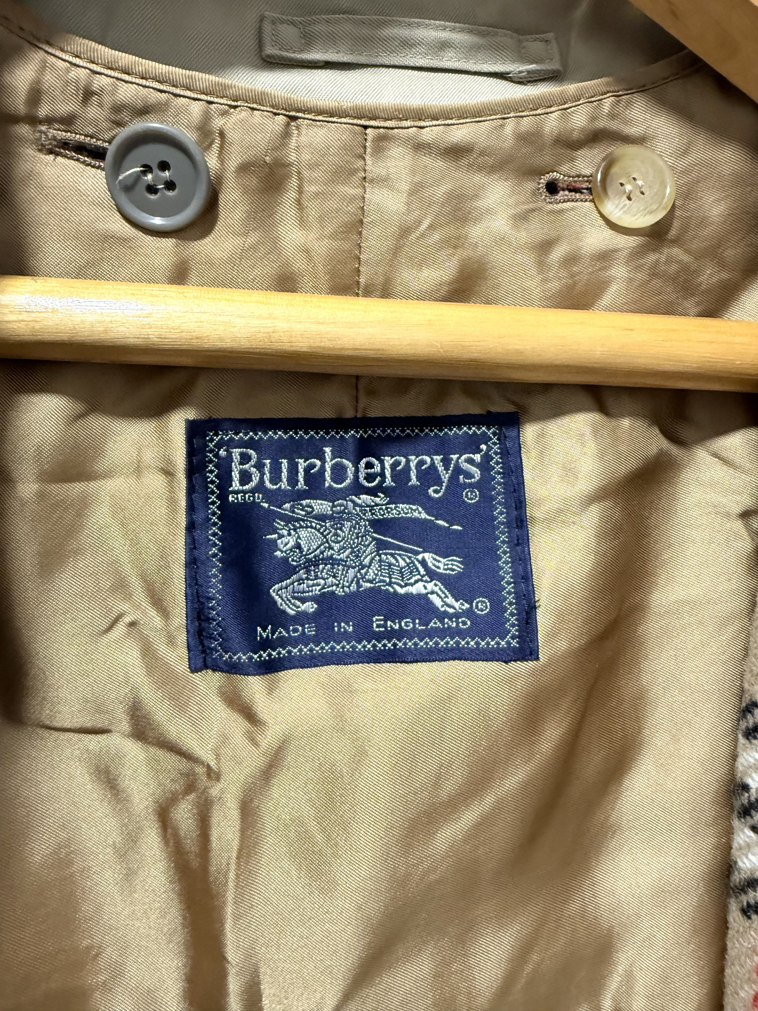 Burberry Women's Vintage Burberry Beige Wool Lined Long Trench Coat Size XL / US 12-14 / IT 48-50 - 7 Thumbnail
