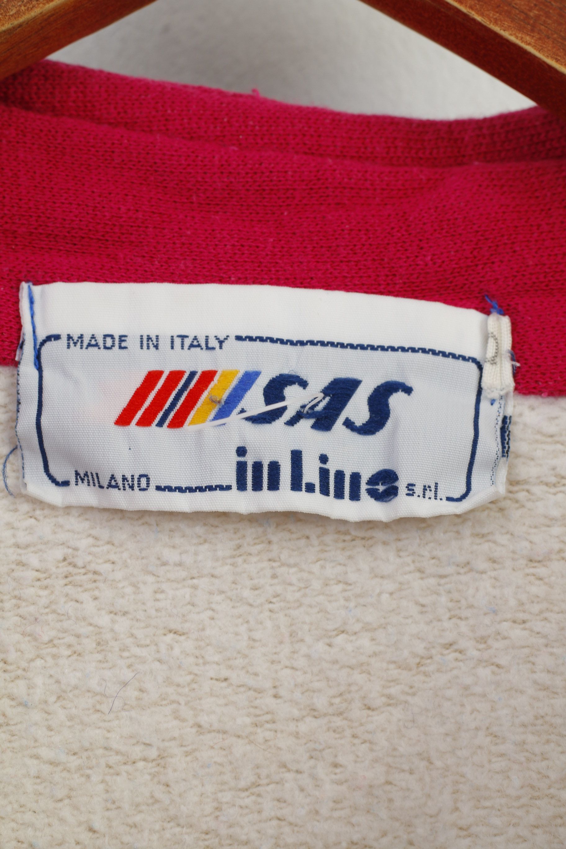 SAS SAS Women M Sweatshirt Zip Neck Beige Cotton Italy 3599 Size M / US 6-8 / IT 42-44 - 6 Thumbnail