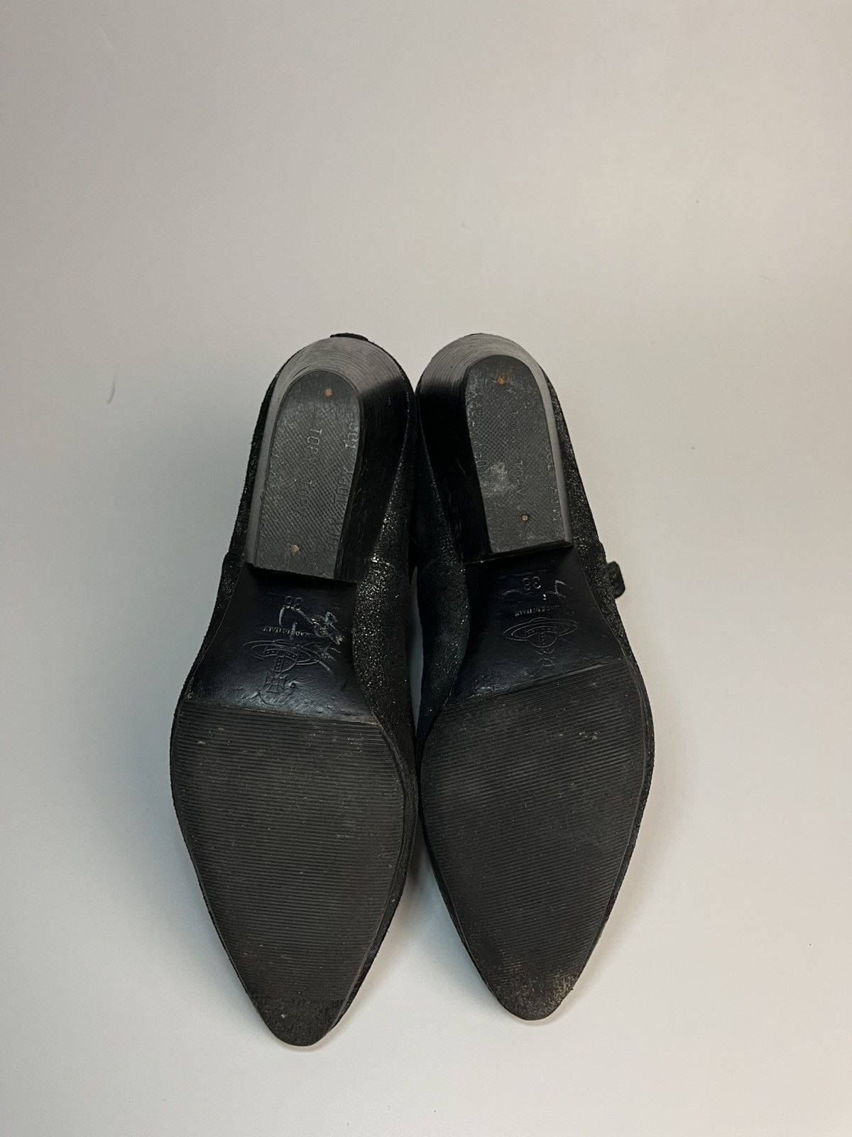 Vivienne Westwood Vivienne Westwood Black Glitter Pointed Toe Ankle Boots Size US 6 / IT 36 - 6 Thumbnail