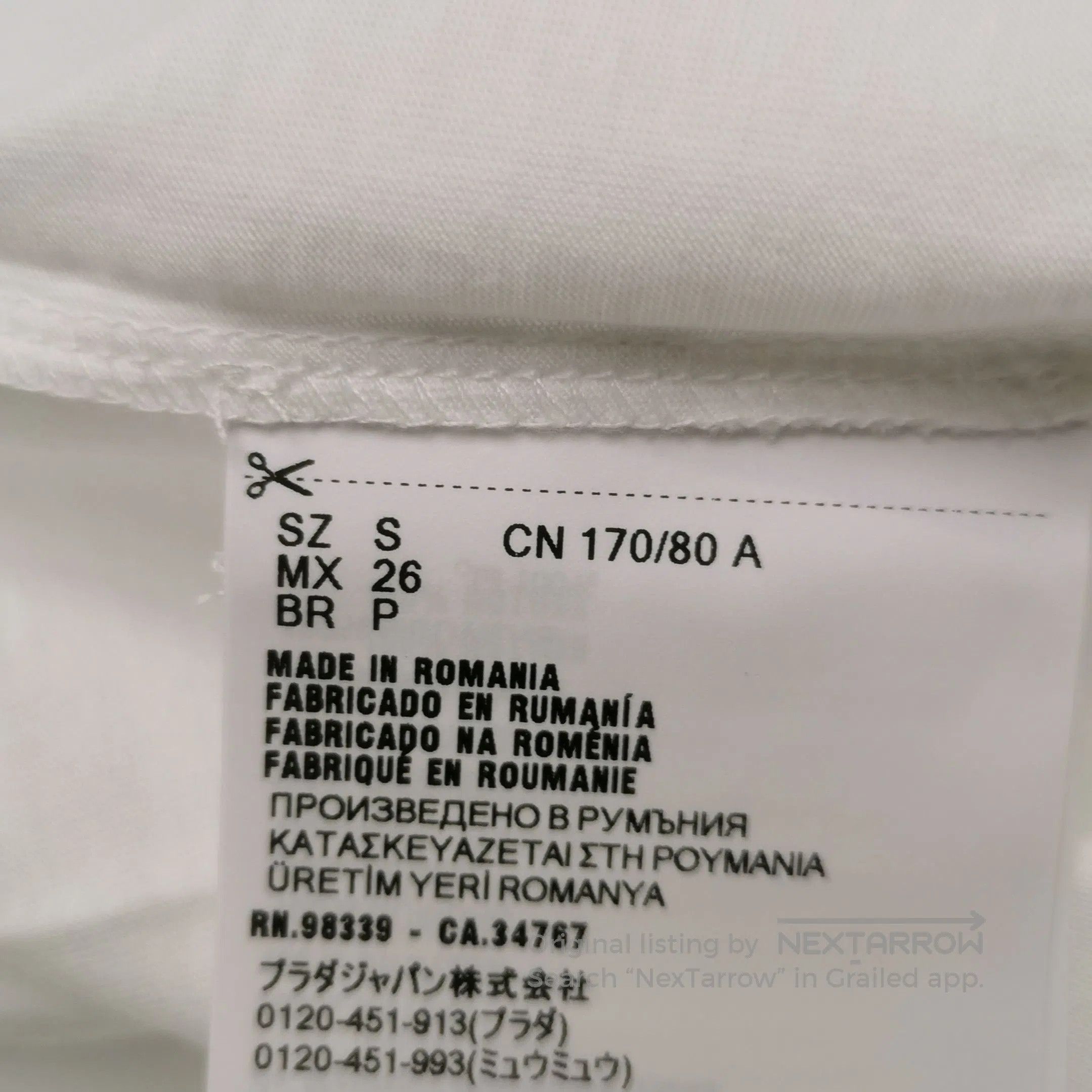 Prada Prada Cotton Crew Neck T. Size S / US 4 / IT 40 - 6 Thumbnail