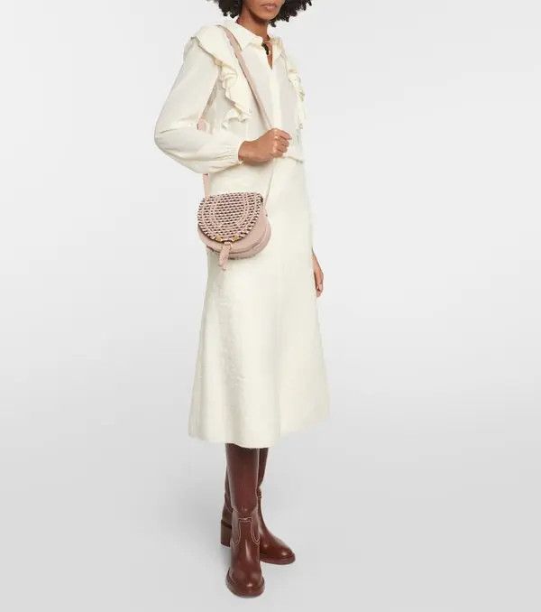 Chloe o1loc1c1024 Size: OS / Marcie Small Saddle Bag in Beige Size ONE SIZE - 2 Thumbnail