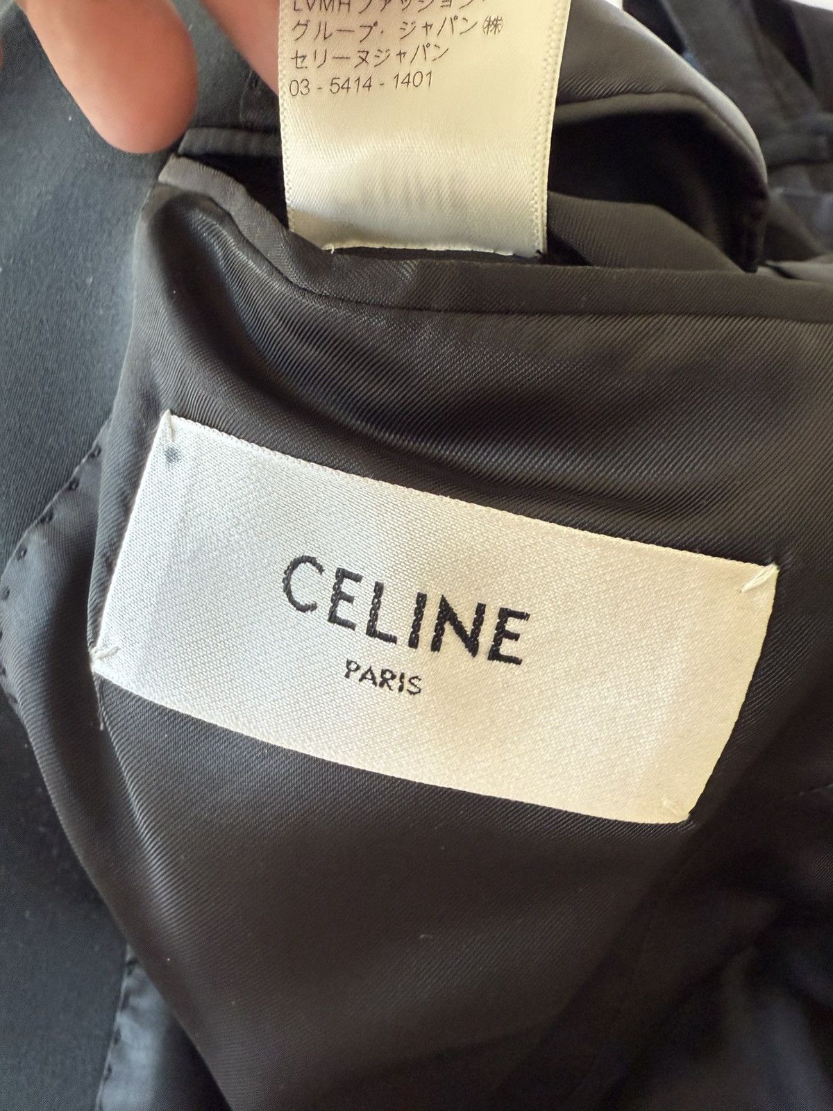 Celine × Hedi Slimane Celine Le Smoking Tuxedo Suit 44 Size 34R - 18 Thumbnail