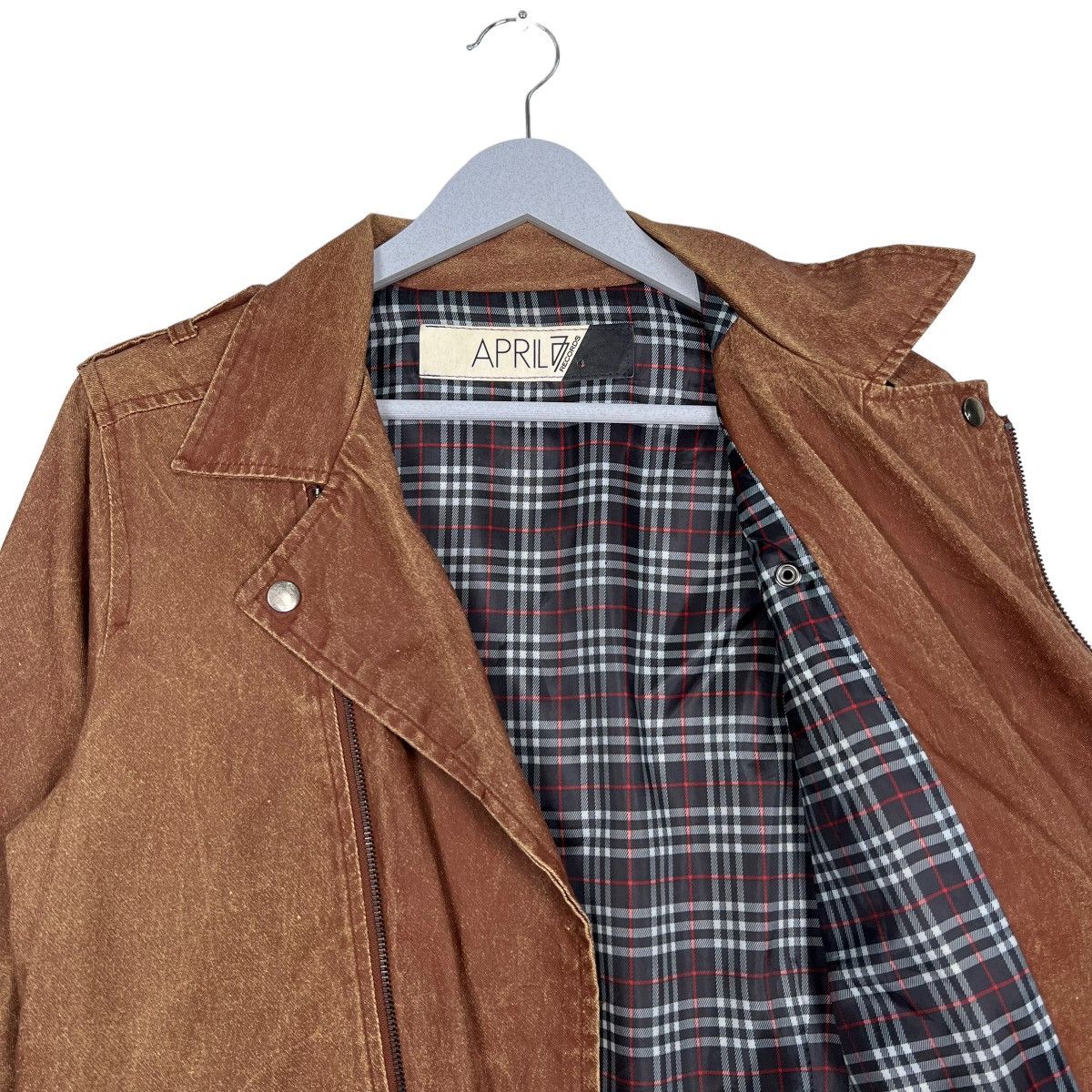 April 77 🔥 APRIL 77 Record Double colar MOTO RIDER JACKET Size US S / EU 44-46 / 1 - 10 Thumbnail